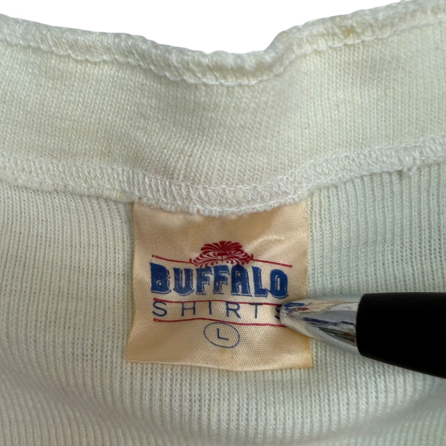 1980s ‘I Like The White Stuff’ Powder Skiing Henley Shirt White