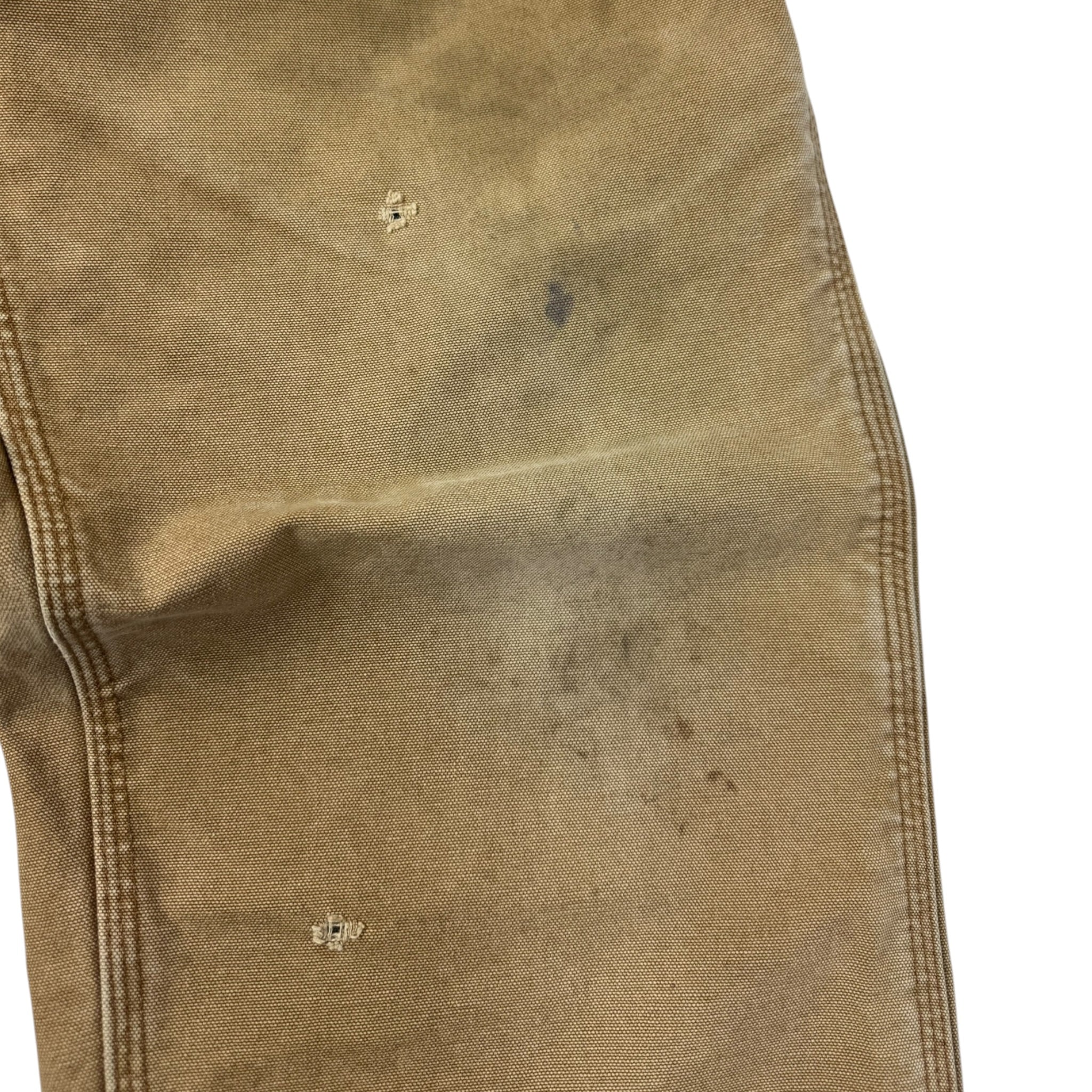 Carhartt Flannel Lined Carpenter Pant Washed Tan