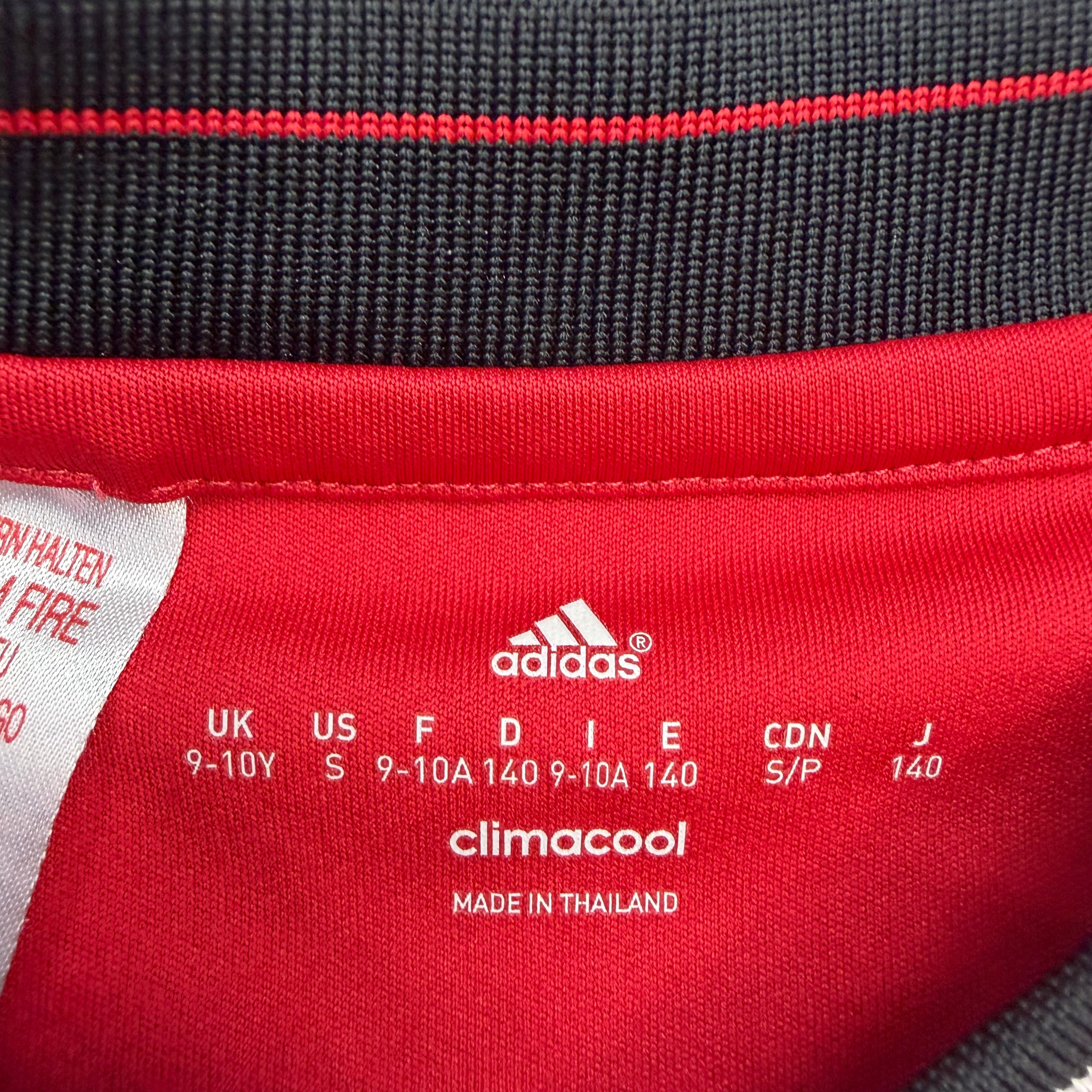 2015-16 Adidas Youth Manchester United Chevrolet Jersey Red