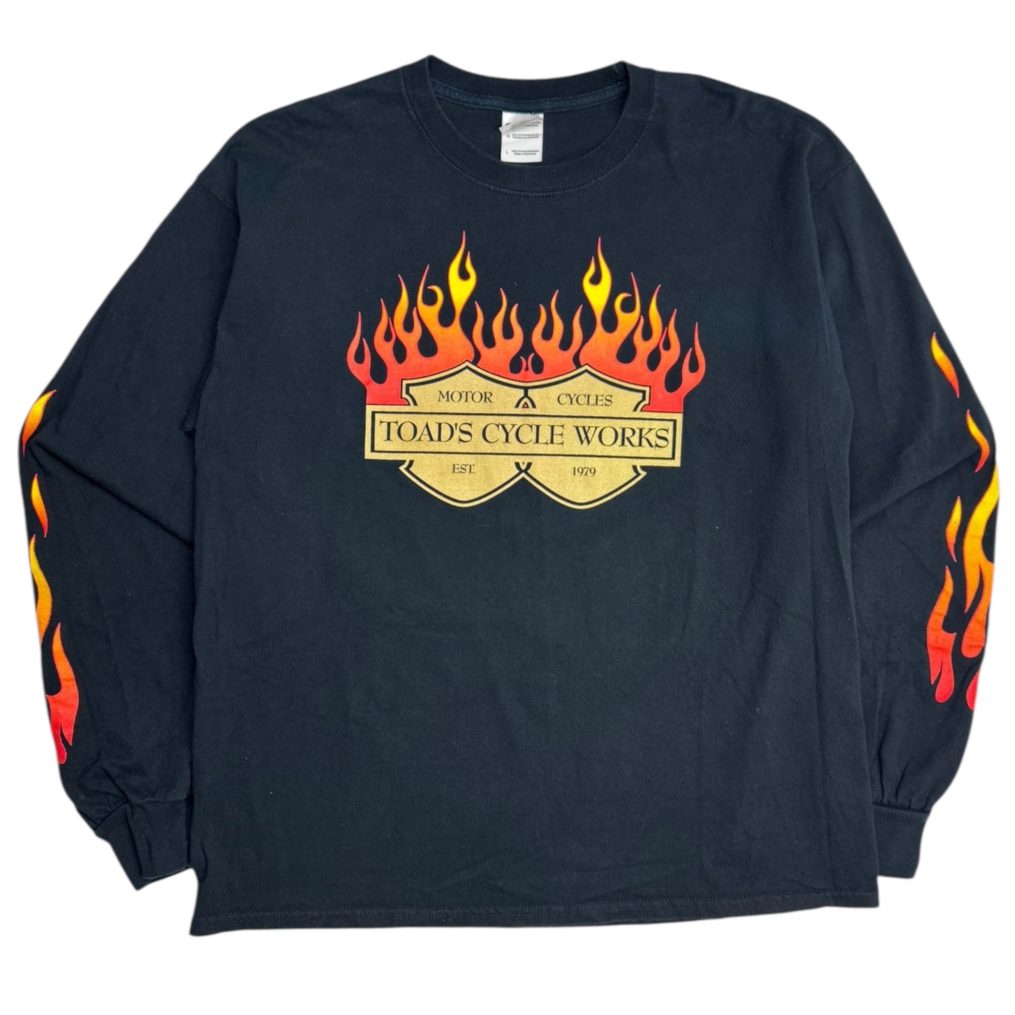 Vintage Toad Motorcycles Flame Longsleeve Shirt