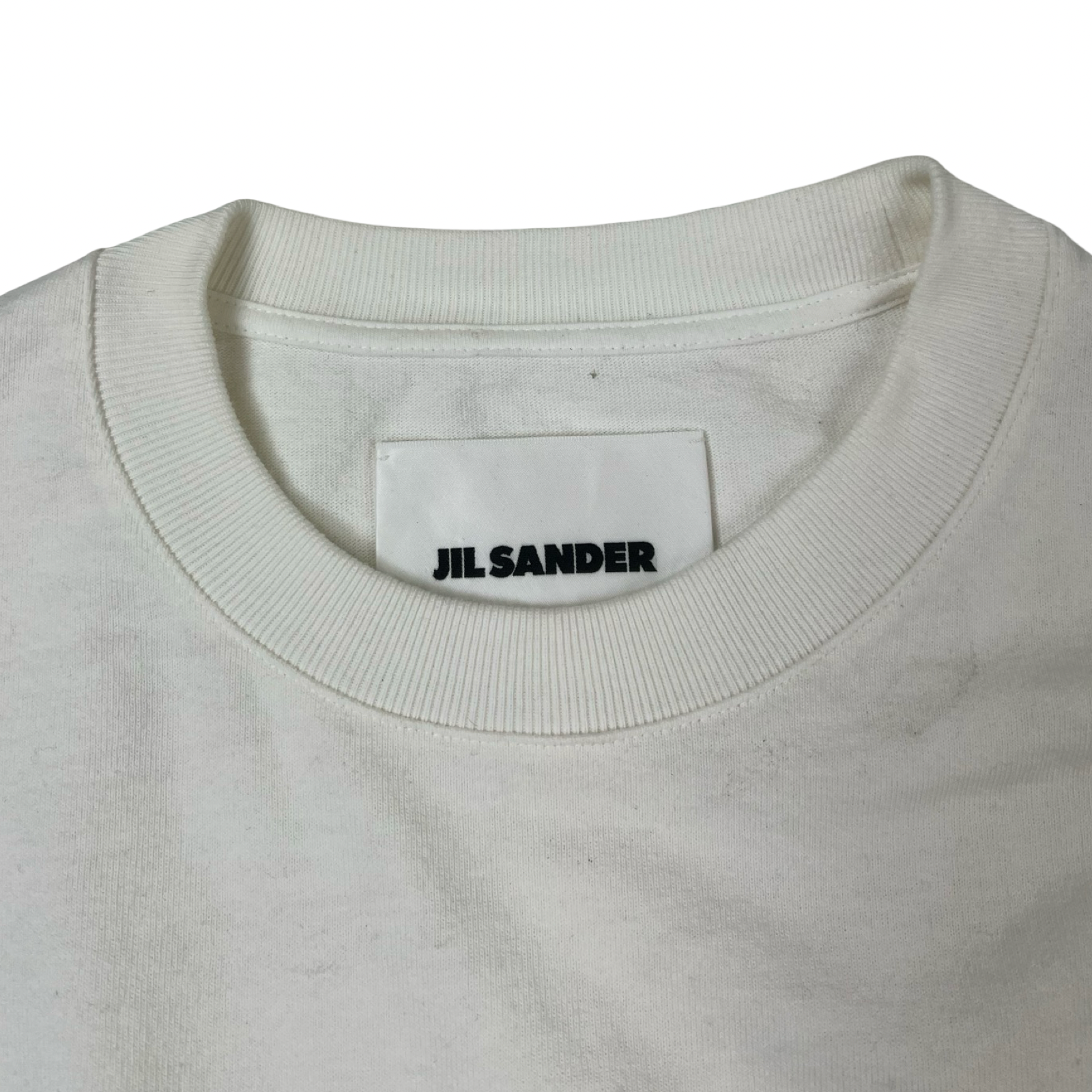 Jil Sander Logo Print Cotton T-Shirt White