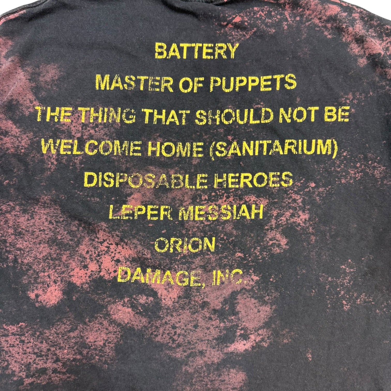 2010 Metallica Master Of Puppets Tee Bleached Black
