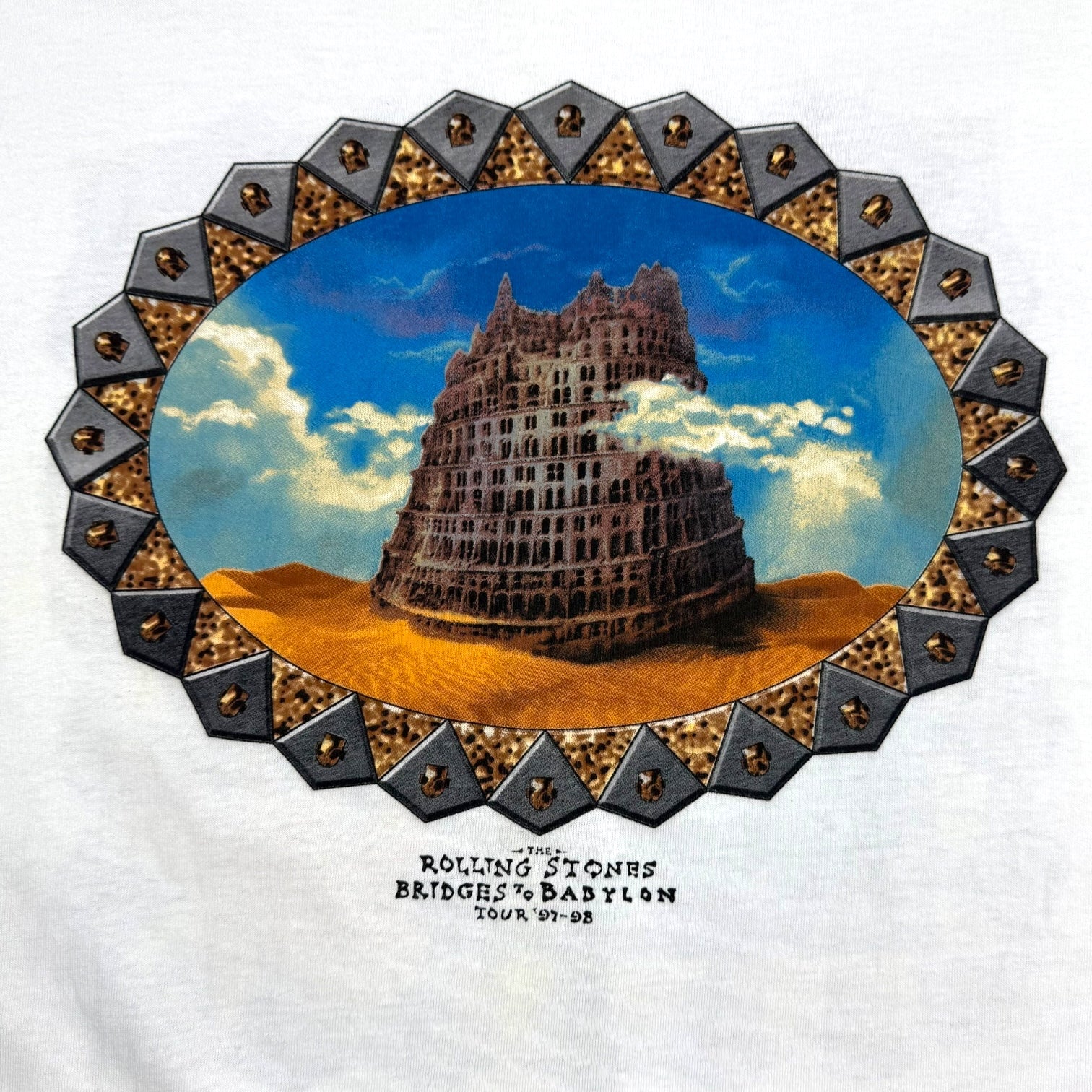 1998 Rolling Stones Bridges To Babylon Tee White