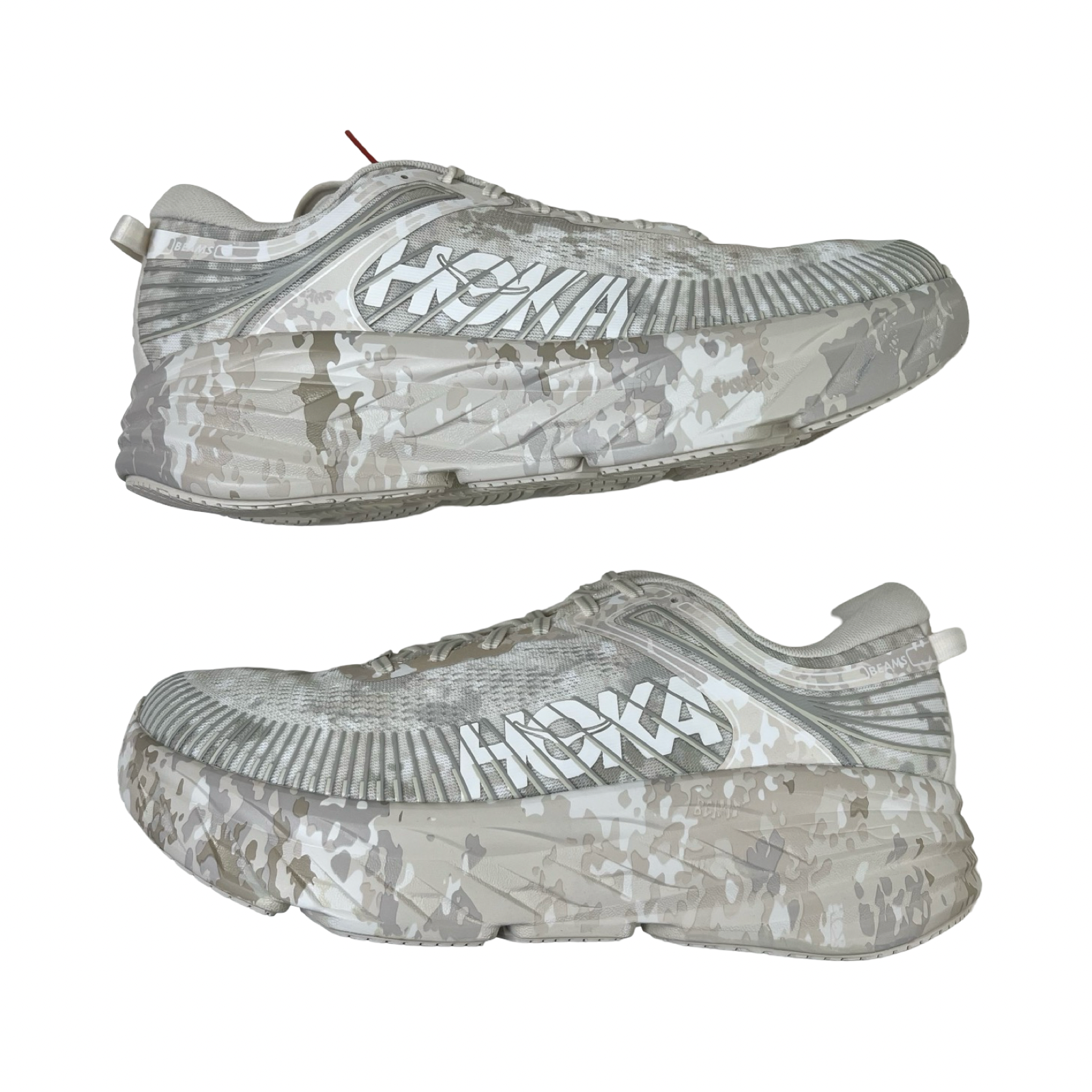 Hoka x Beams Bondi 7 White Camo
