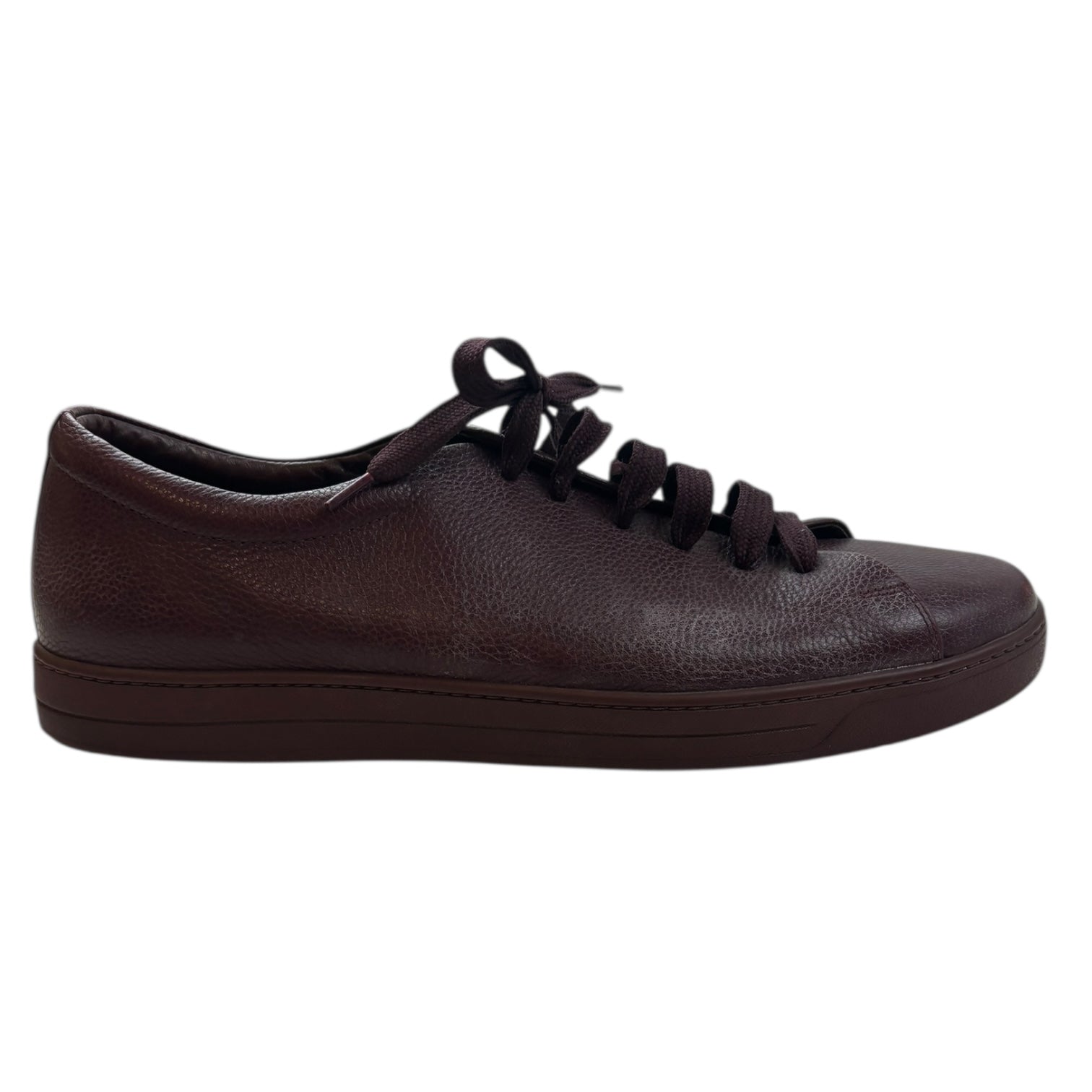 Prada Brushed Leather Sneakers Burgundy (Used)