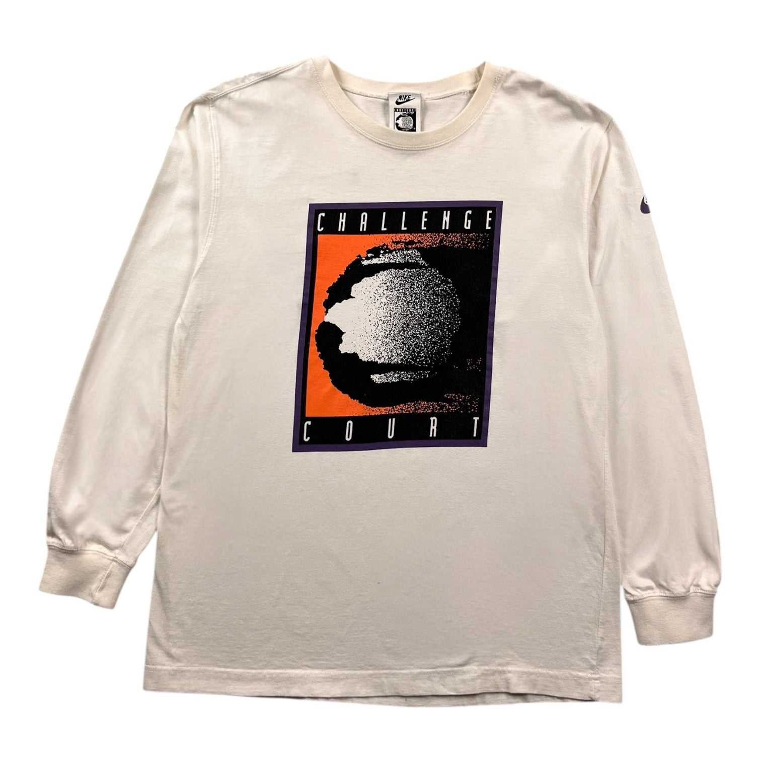 Vintage Nike Challenge Court Tennis Long Sleeve Tee White