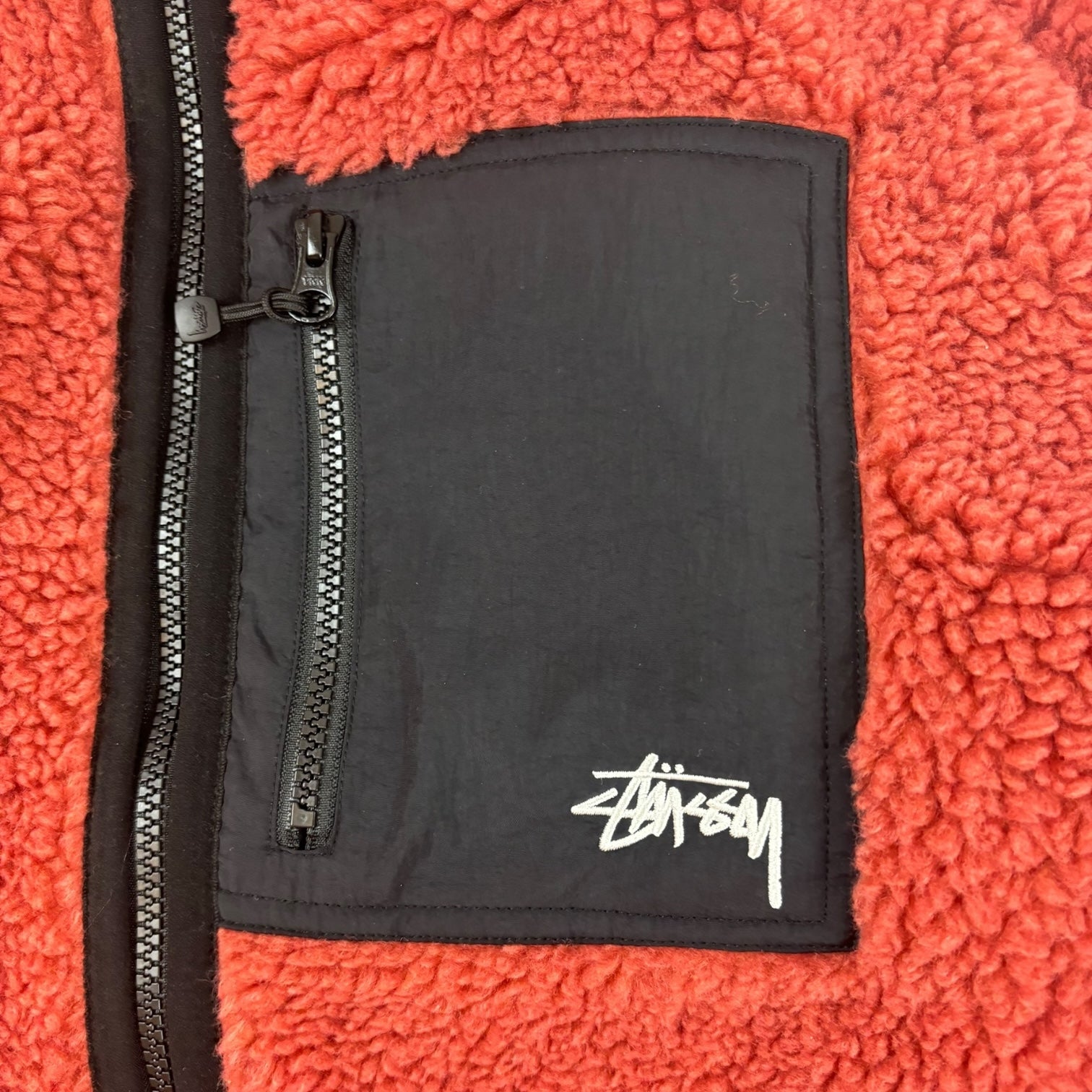 Stussy Sherpa Reversible Jacket Terracotta