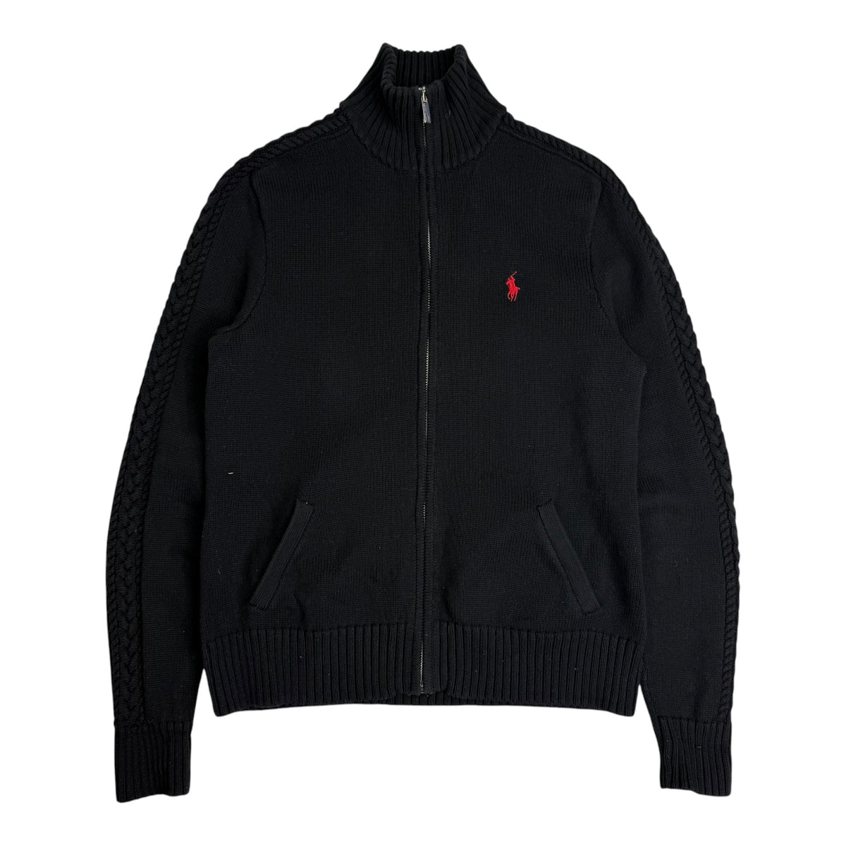 Vintage Ralph Lauren Sport Knit Quarter Zip Black