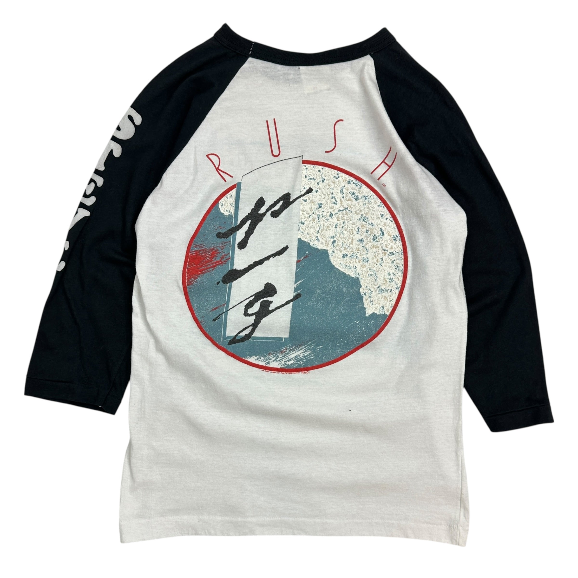 1984 Rush Grace Under Pressure Baseball Tee Black/White