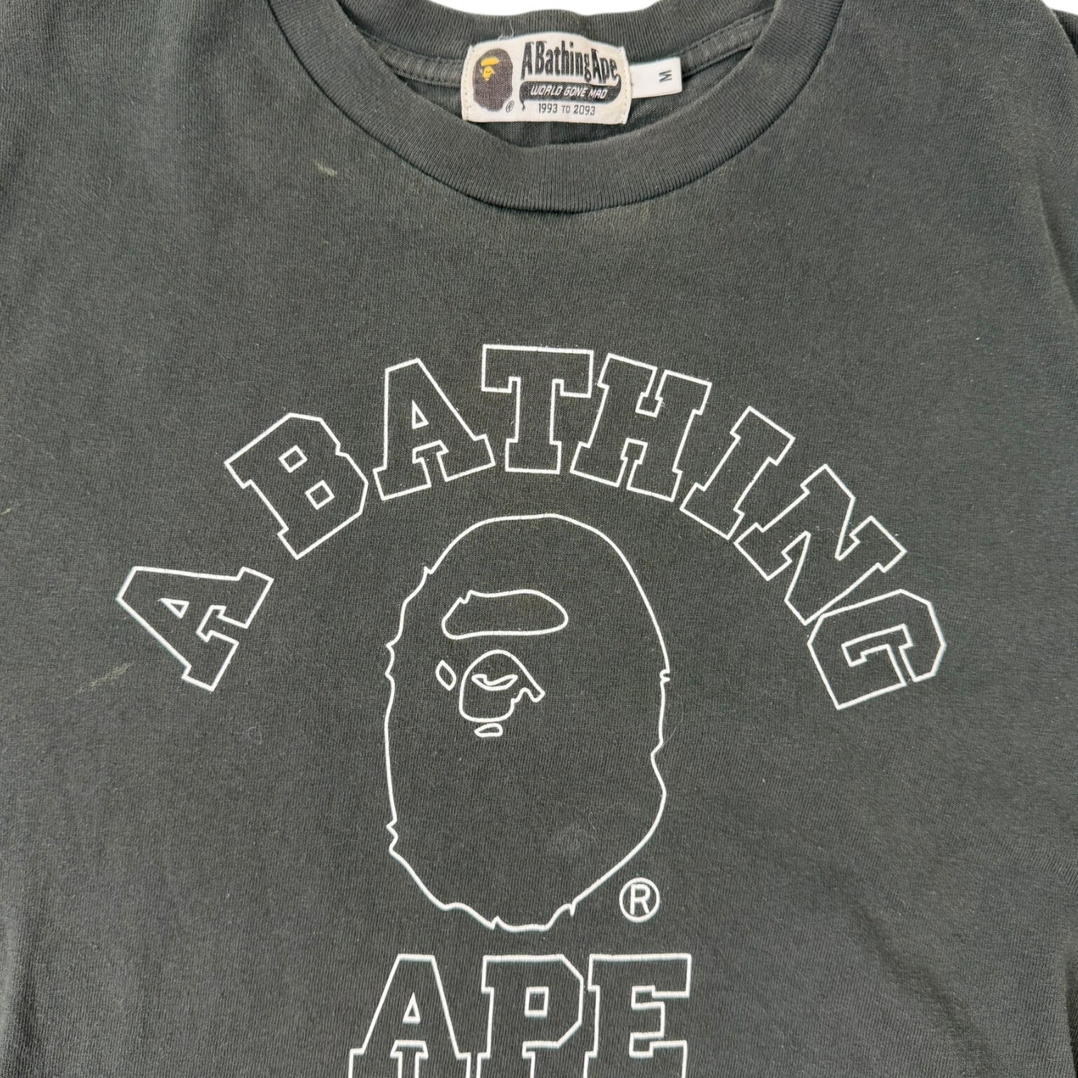 A Bathing Ape College Outline T-Shirt Black