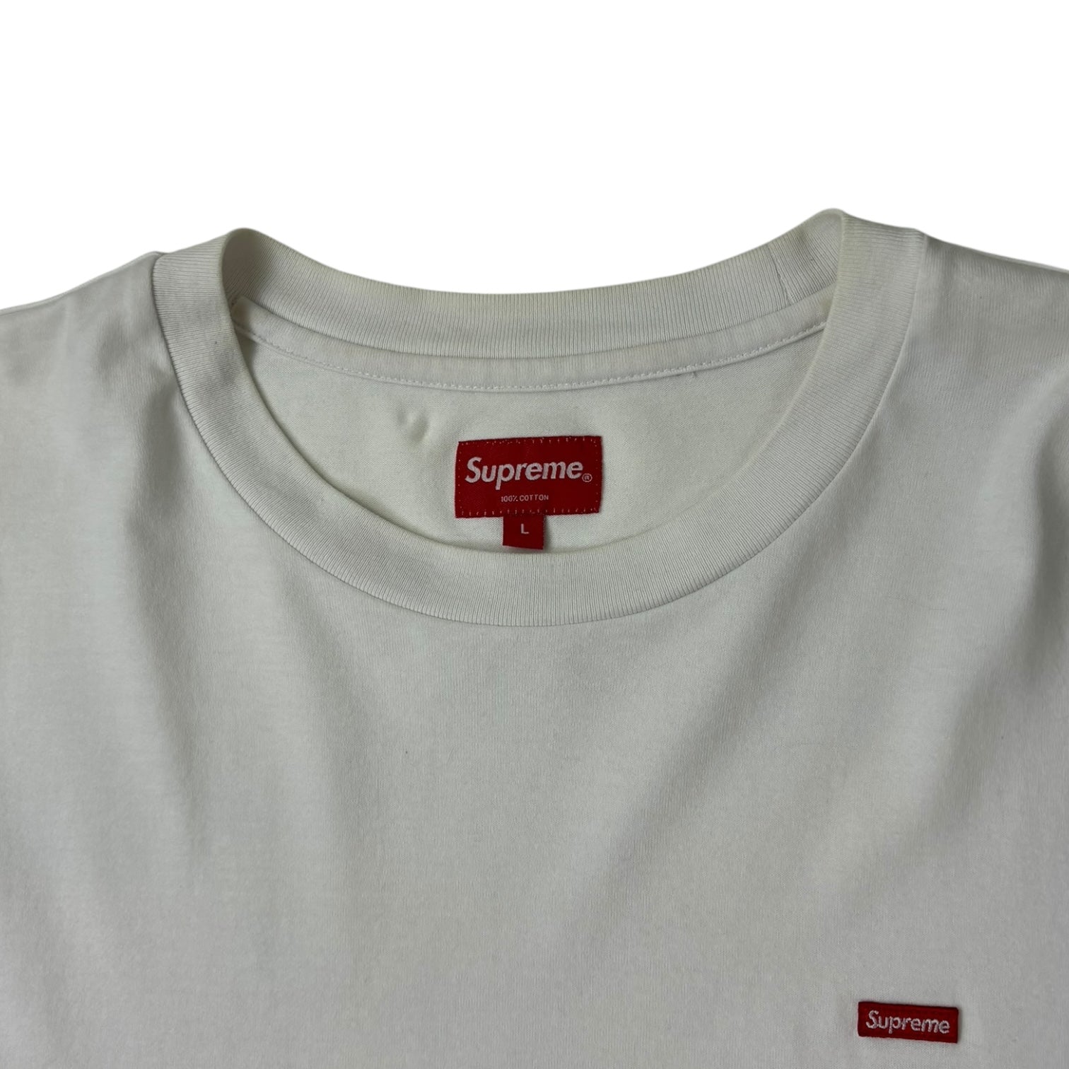 Supreme Small Bog Logo Long Sleeve T-Shirt White