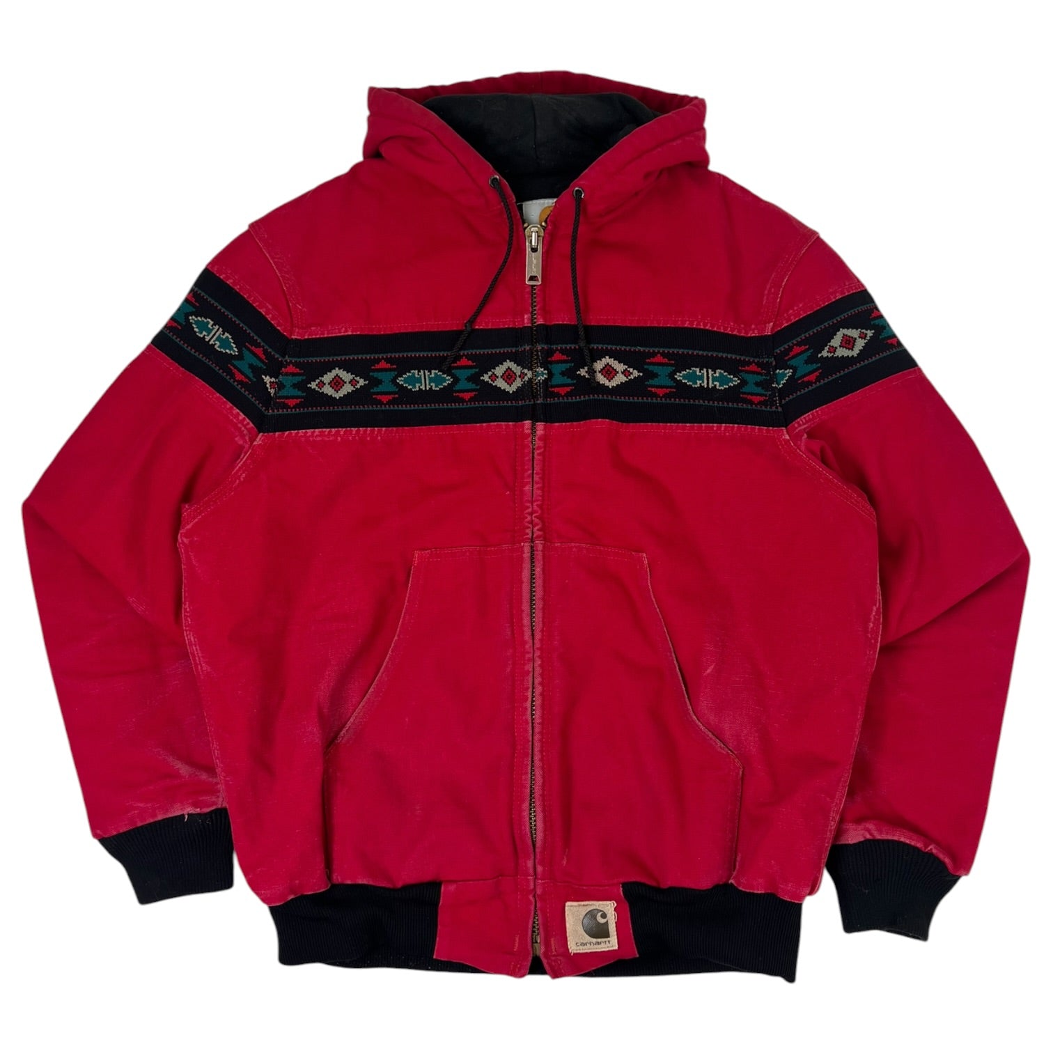 Vintage 1990’s Carhartt Aztec Work Jacket Red
