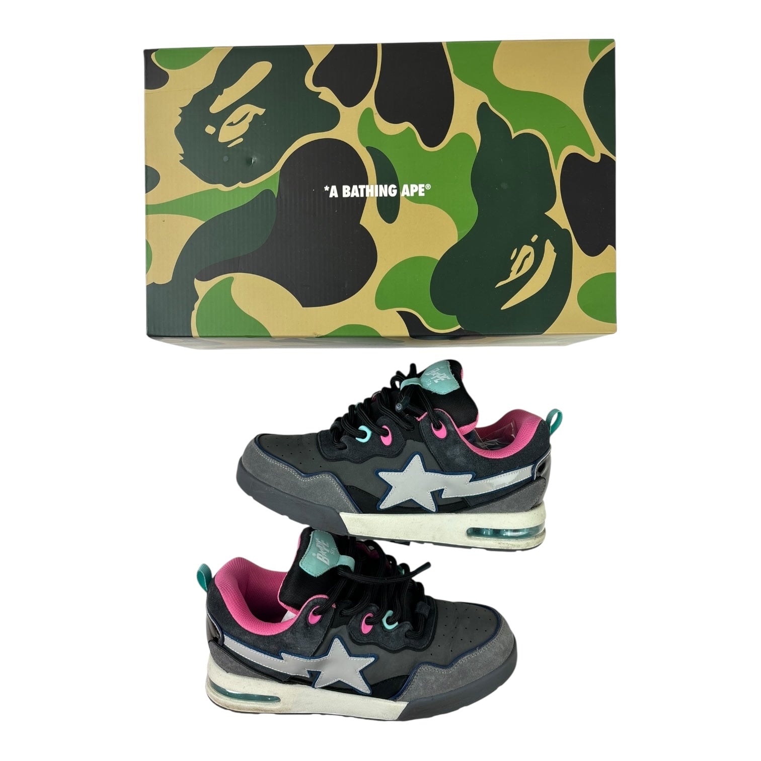 BAPE Flip Sta #2 Black Pink Blue (Used)