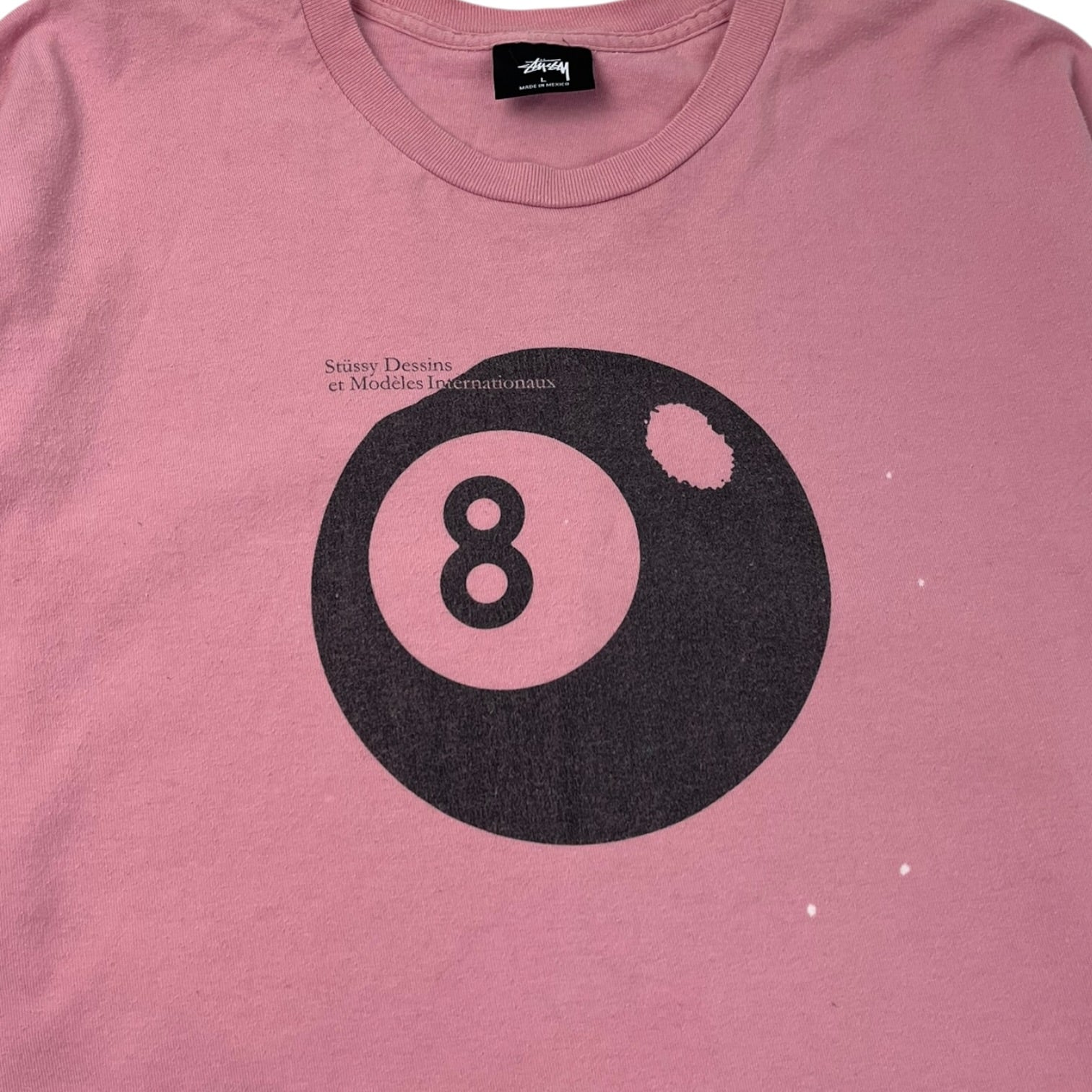Stussy 8-Ball L/S T-shirt Pink
