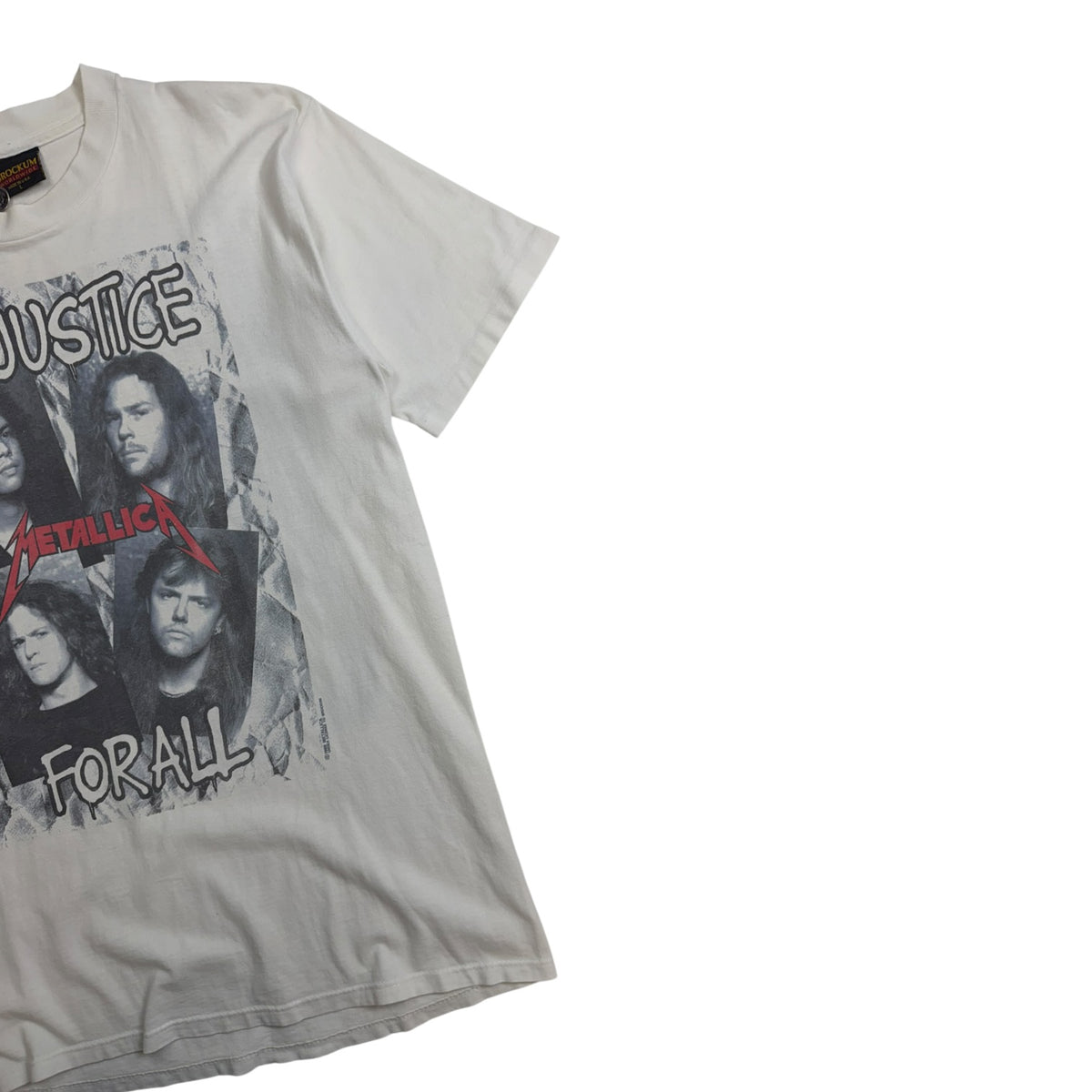 Vintage Metallica Justice For All White T-Shirt White