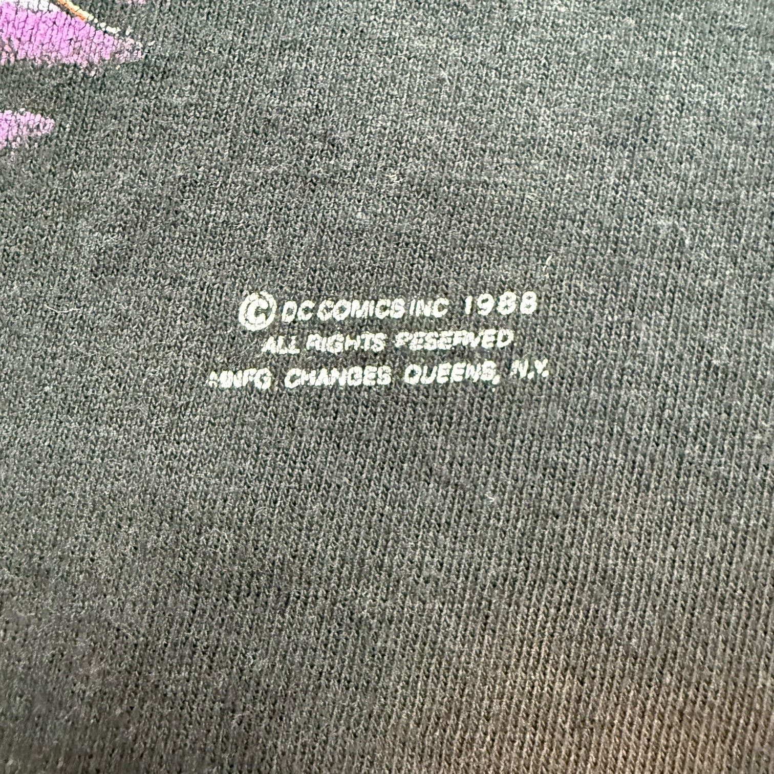 1988 DC Comics Batman Tee Faded Black