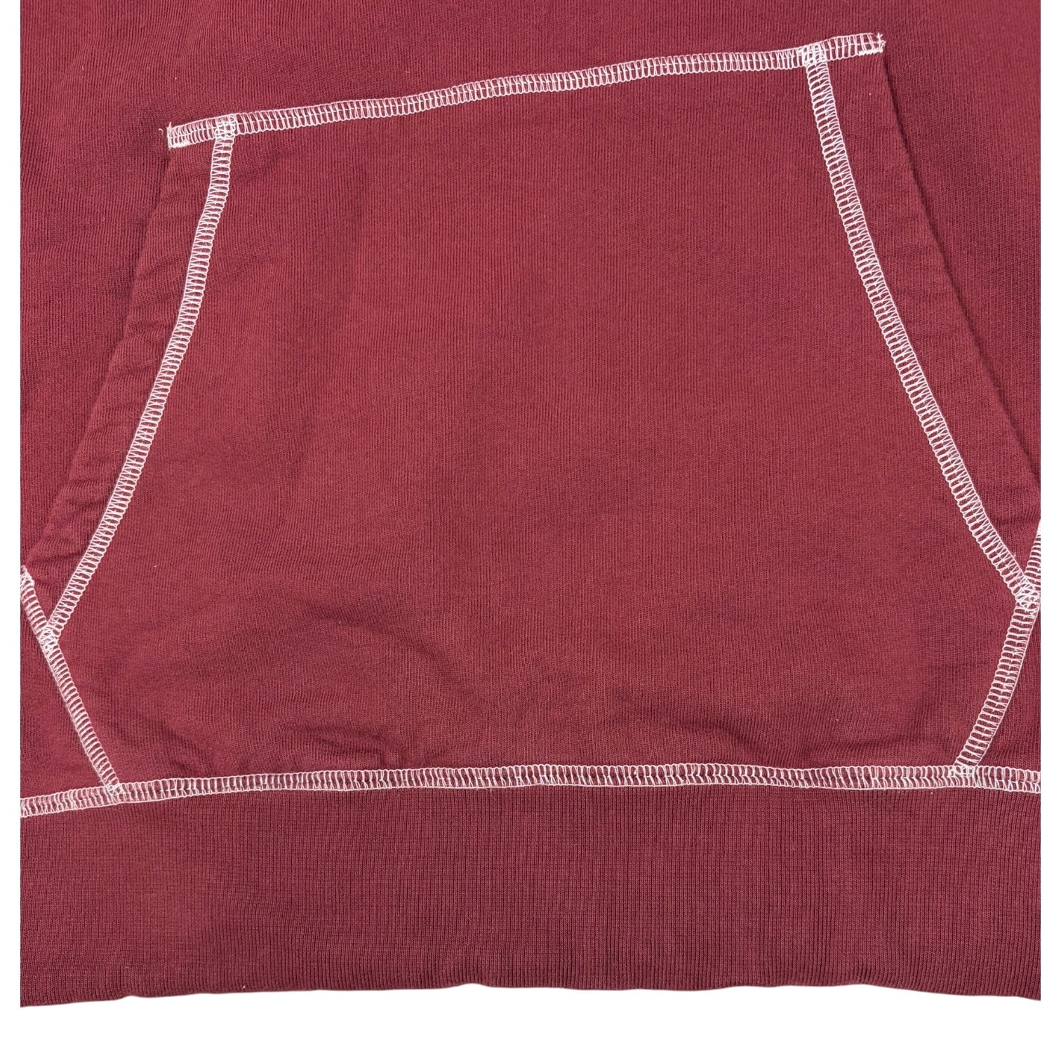OVO Contrast Stitch Hoodie Burgundy
