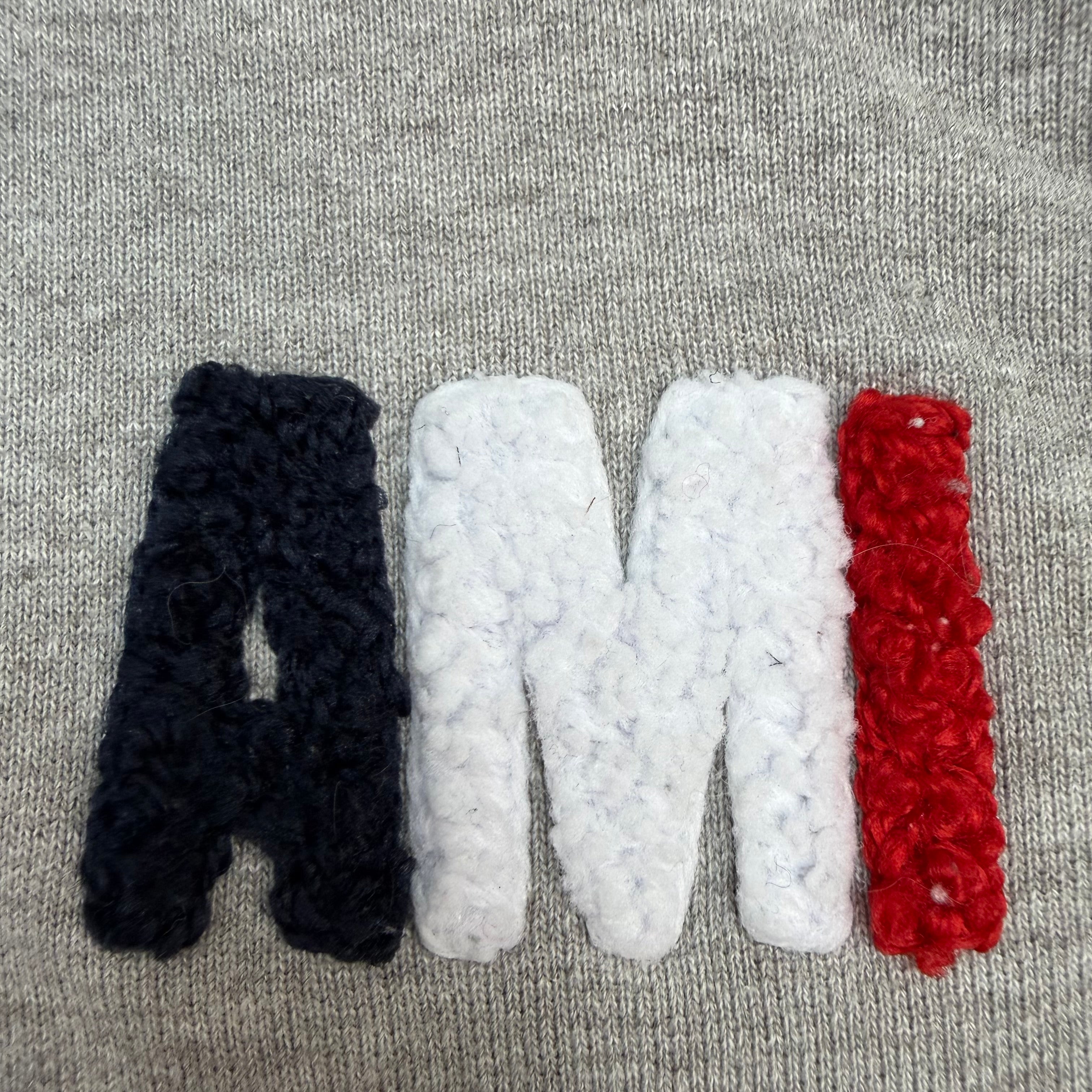 Ami Paris Tricolor Logo Hoodie Grey