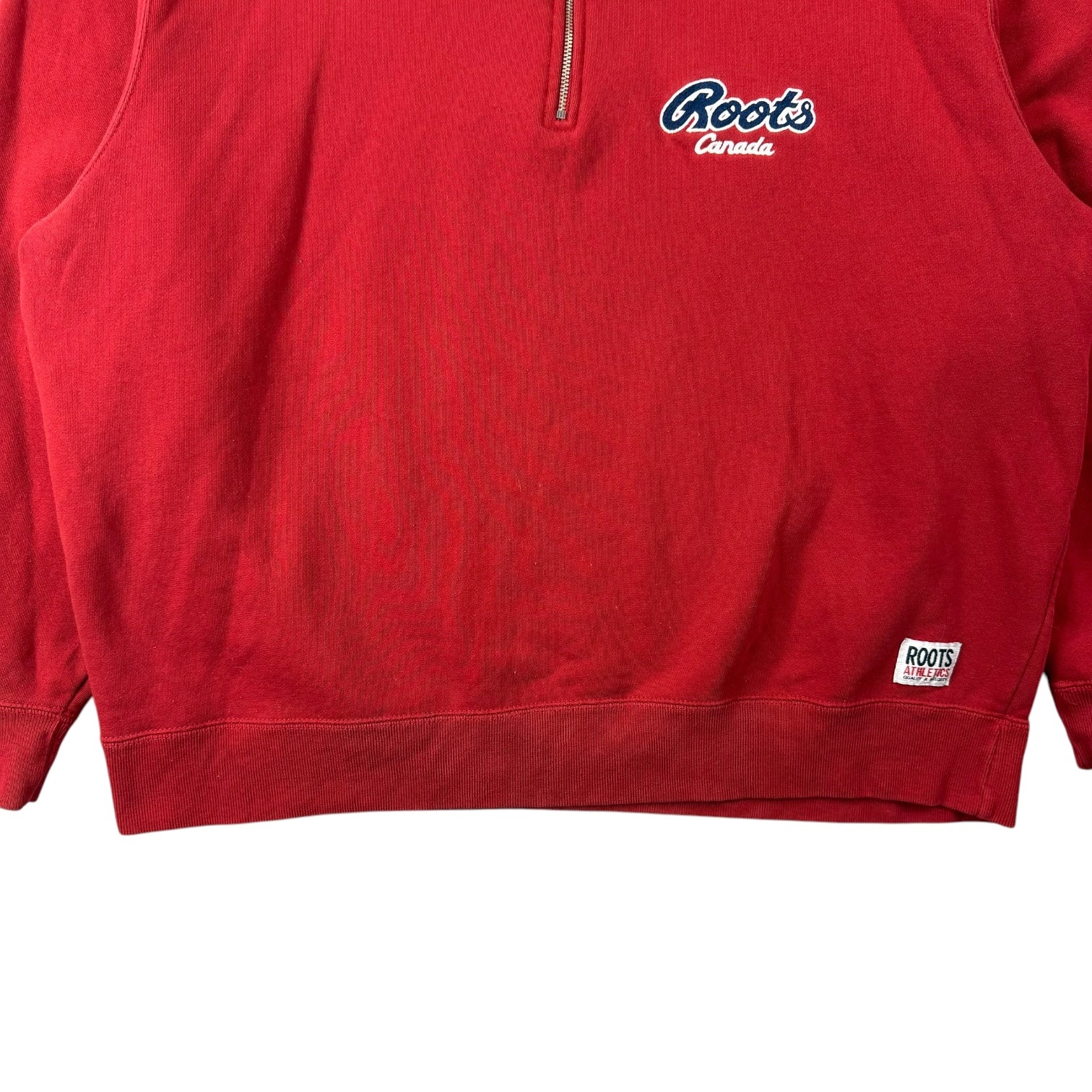 Vintage Roots Athletics Quarter Zip Sweater Red