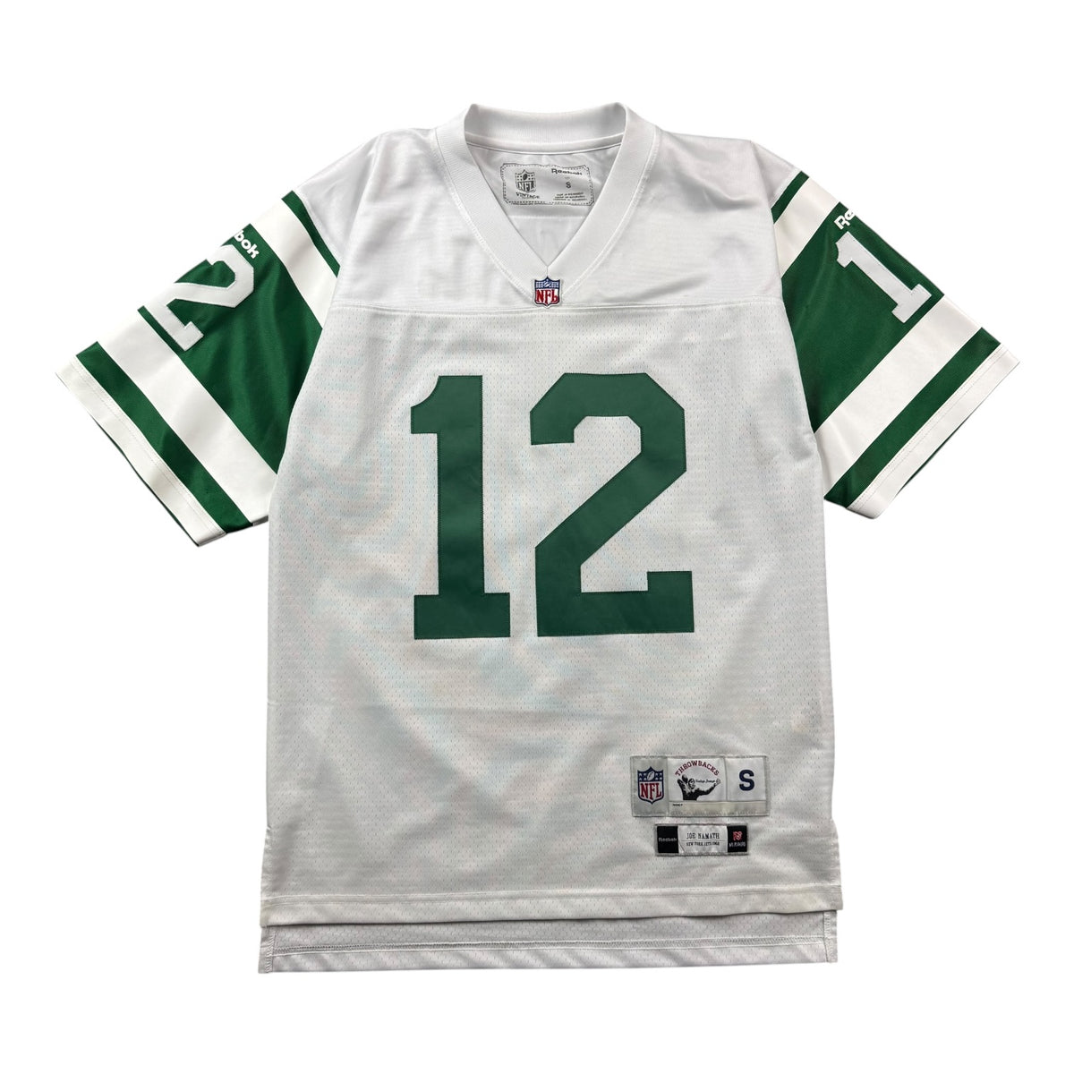 Vintage Reebok Throwback New York Jets Joe Namath Away Jersey White