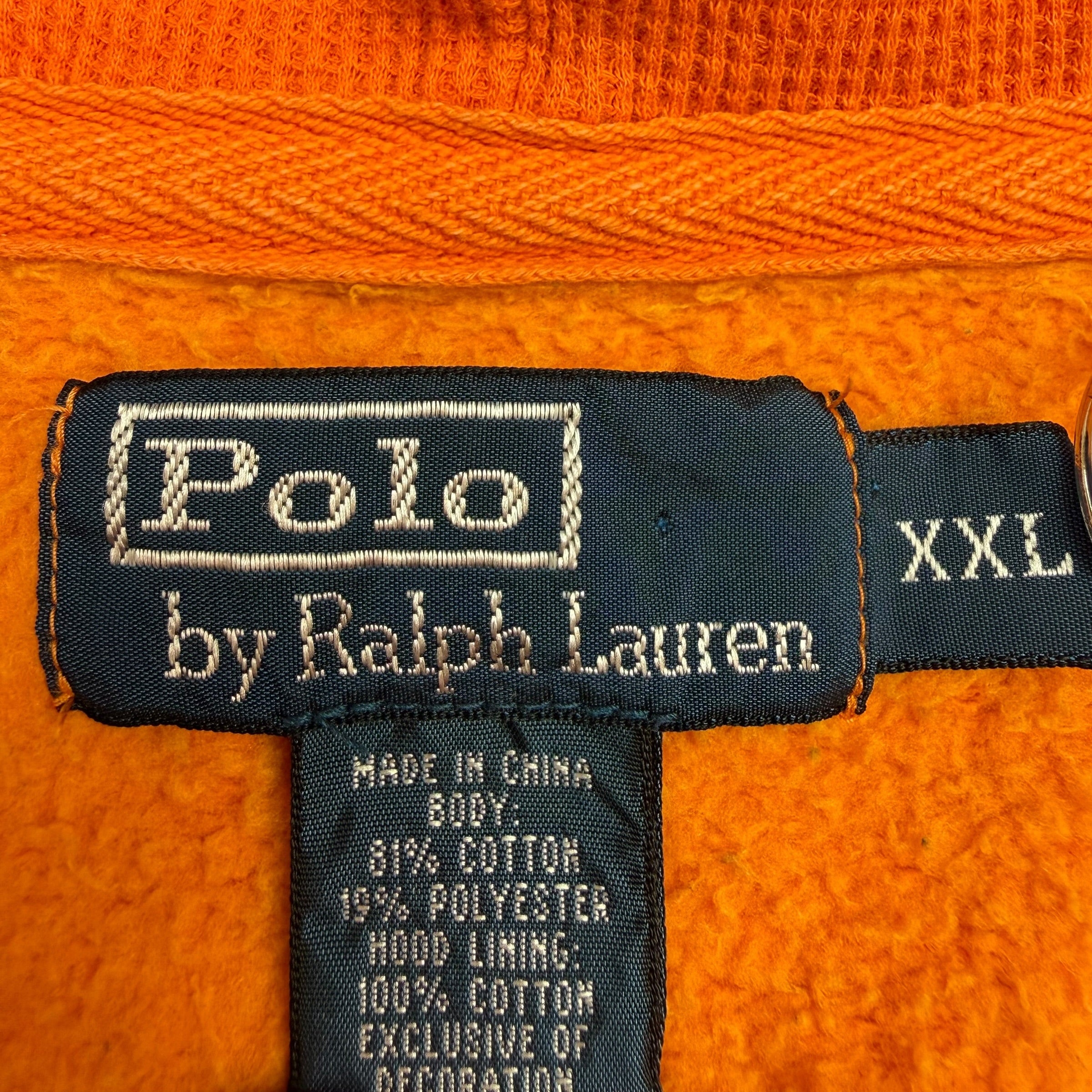 Vintage Polo Ralph Lauren Zip Up Hoodie Orange