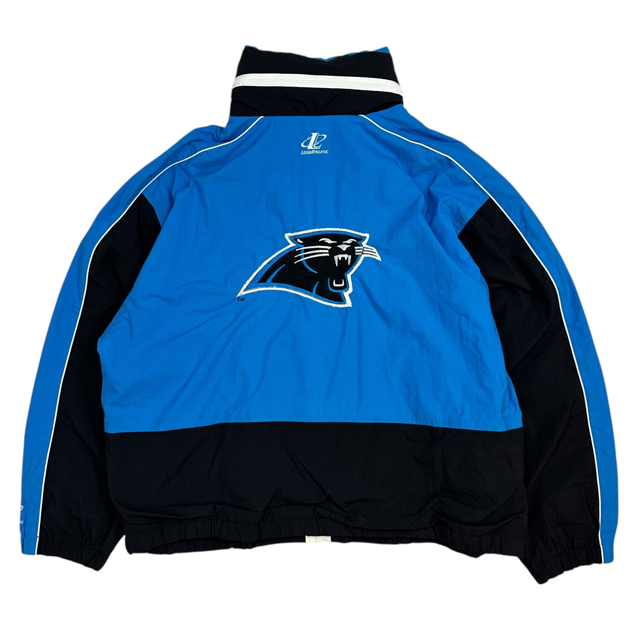 Vintage Carolina Panthers Logo Athletic Windbreaker Black/Blue
