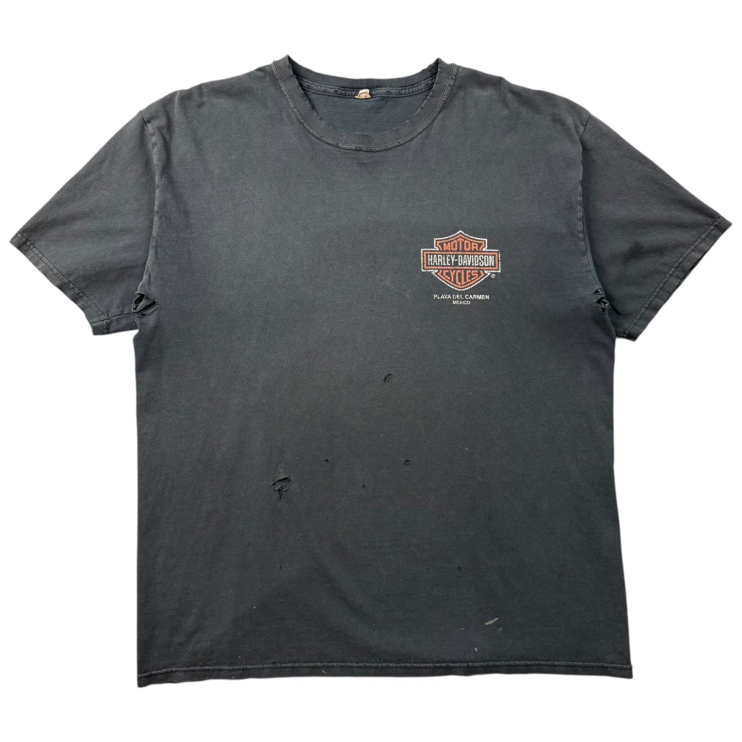 Vintage Harley Davidson Of Playa Del Carmen, Mexico Tee Black