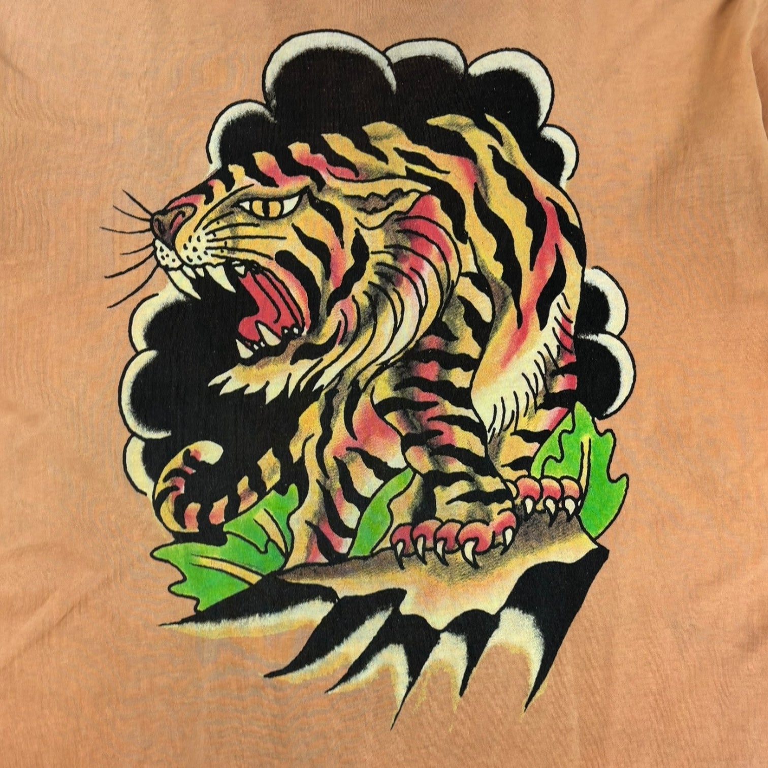 Vintage Y2K Ed Hardy Tiger T-Shirt Orange