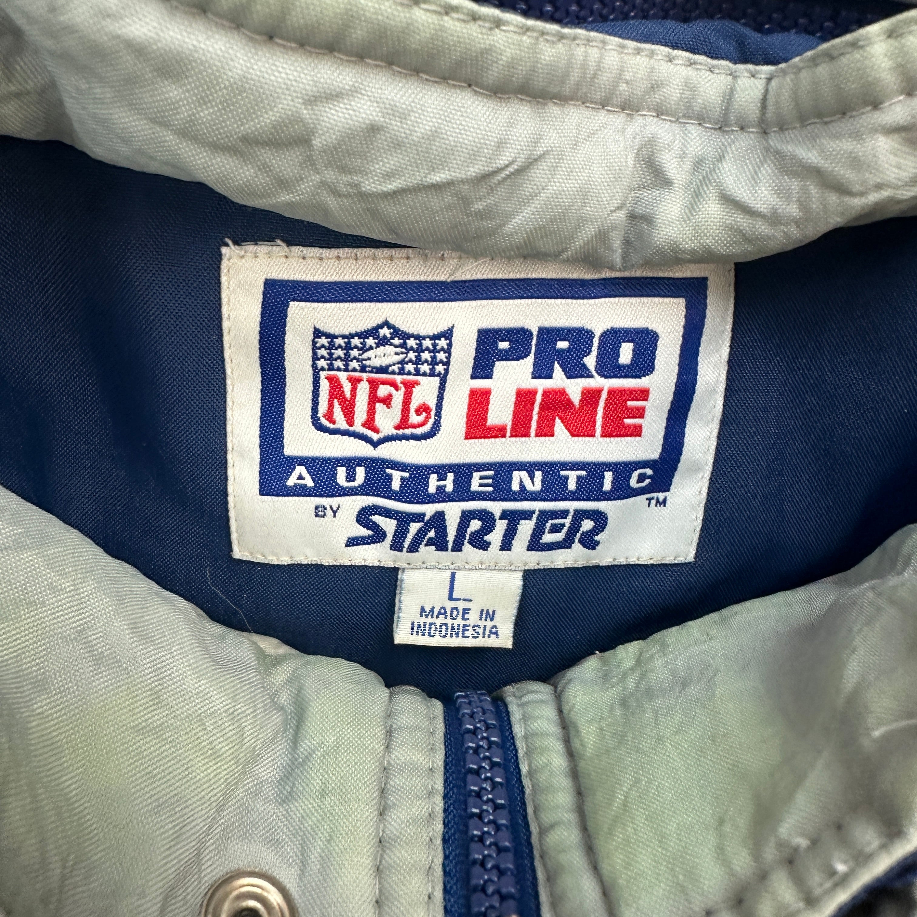 Vintage Starter Dallas Cowboys Anorak Jacket Blue