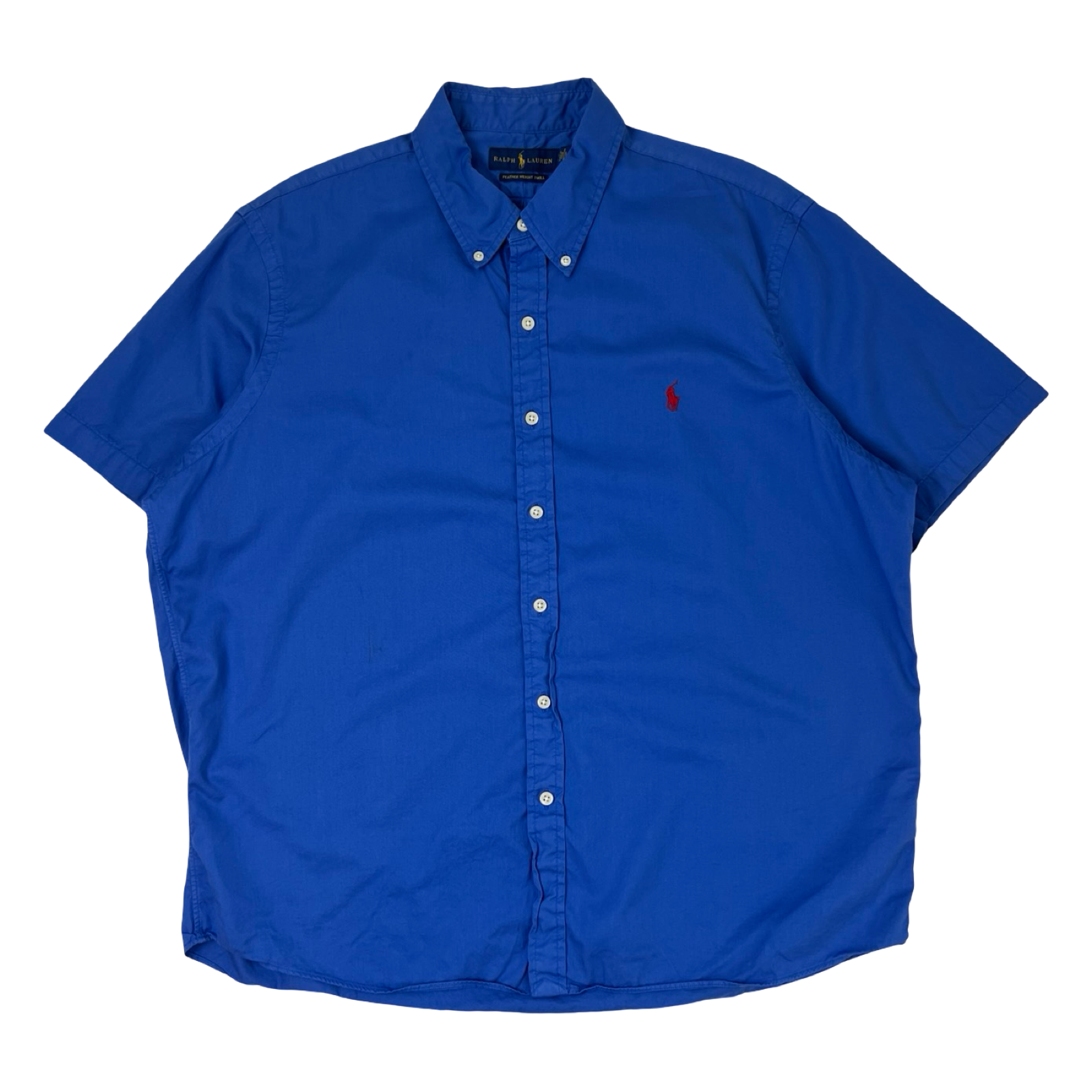 Vintage Polo Ralph Lauren Cotton Twill Button Up Shirt Blue