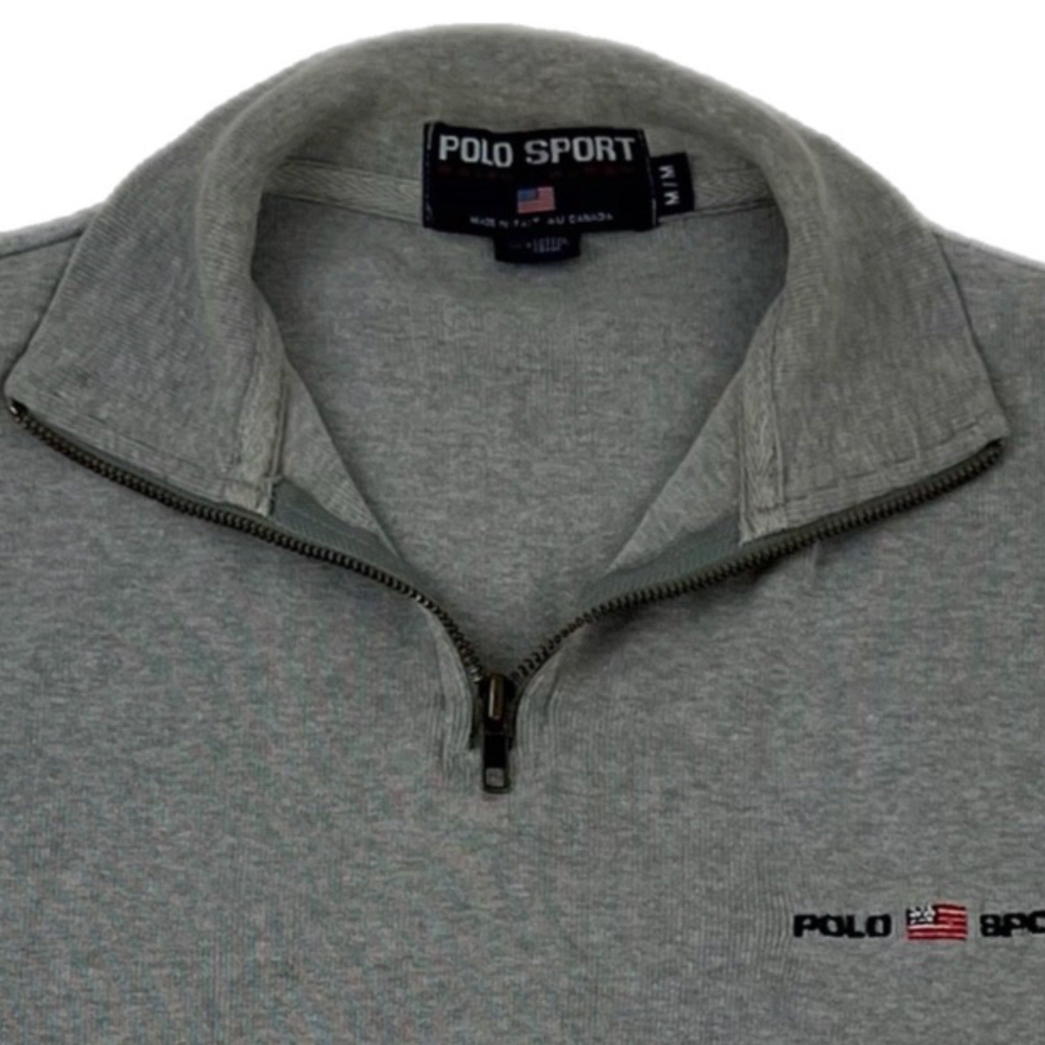 Vintage Polo Sport Quarter Zip Grey