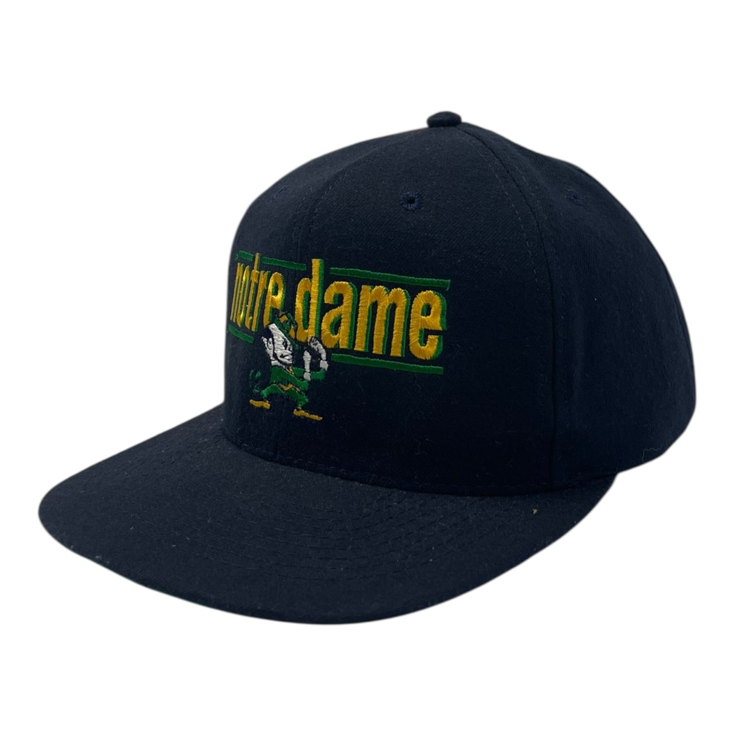 Vintage Notre Dame Fighting Irish Snap Back Hat Navy/Yellow