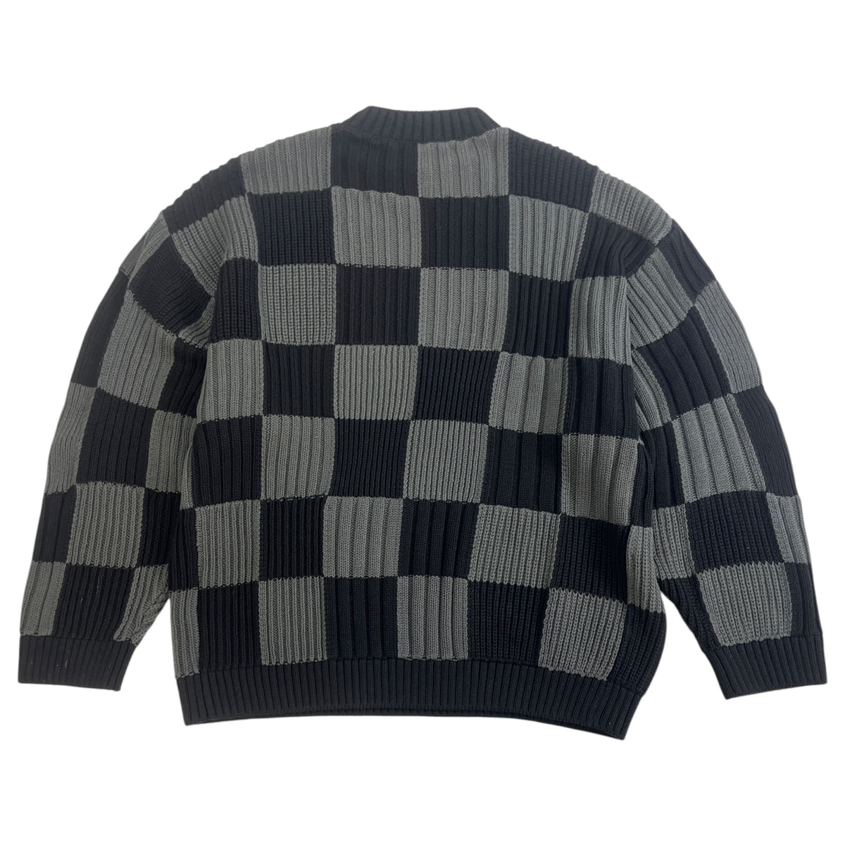 Balenciaga Checked Ribbed Cotton Sweater