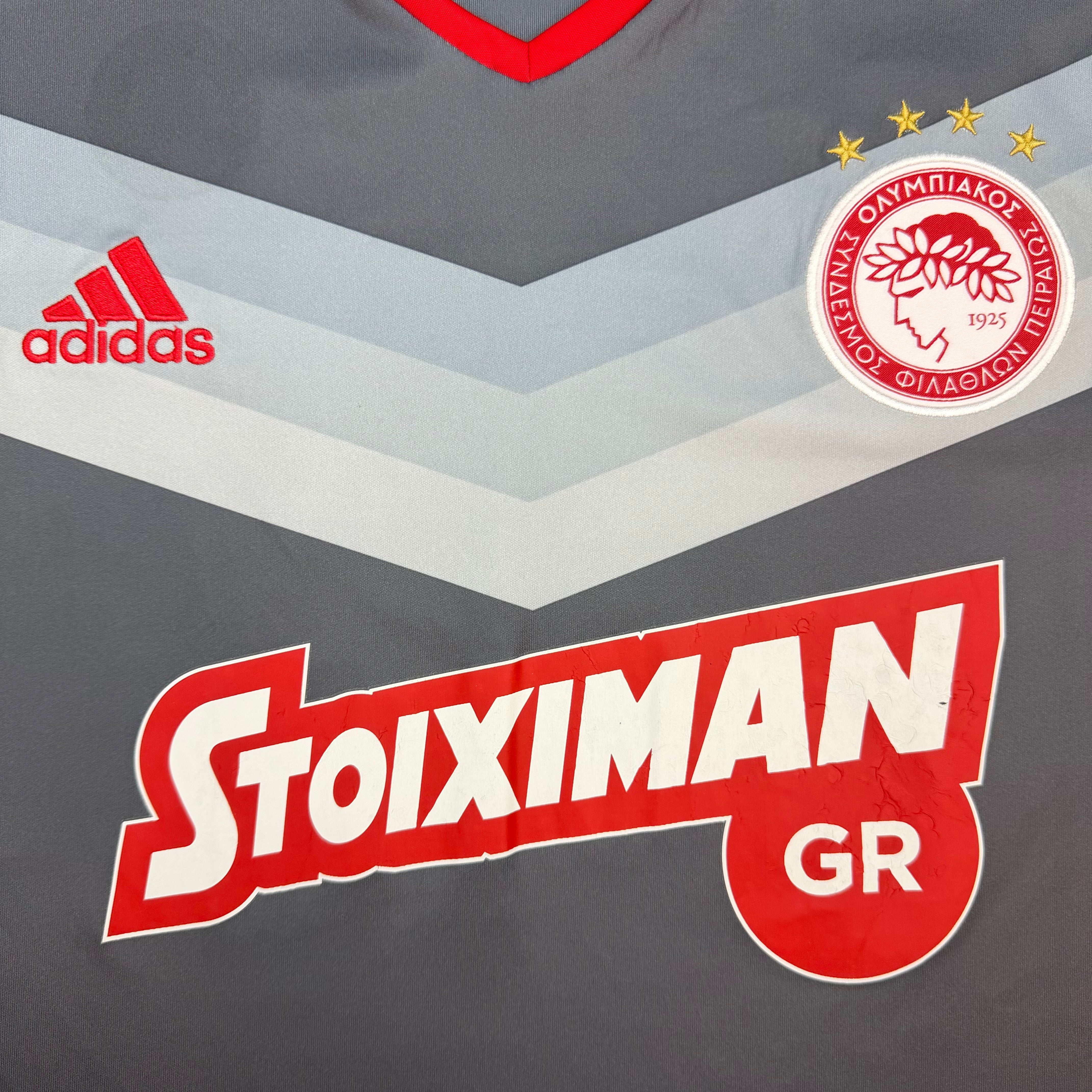 2016-17 Adidas Olympiacos Piraeus Away Jersey Grey