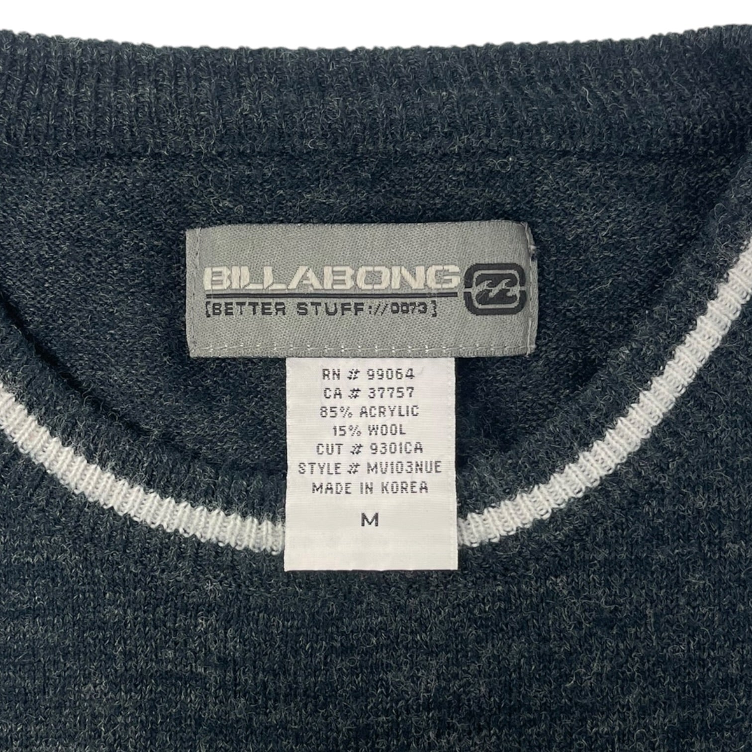 Vintage Y2K Billabong Wool Crewneck Navy