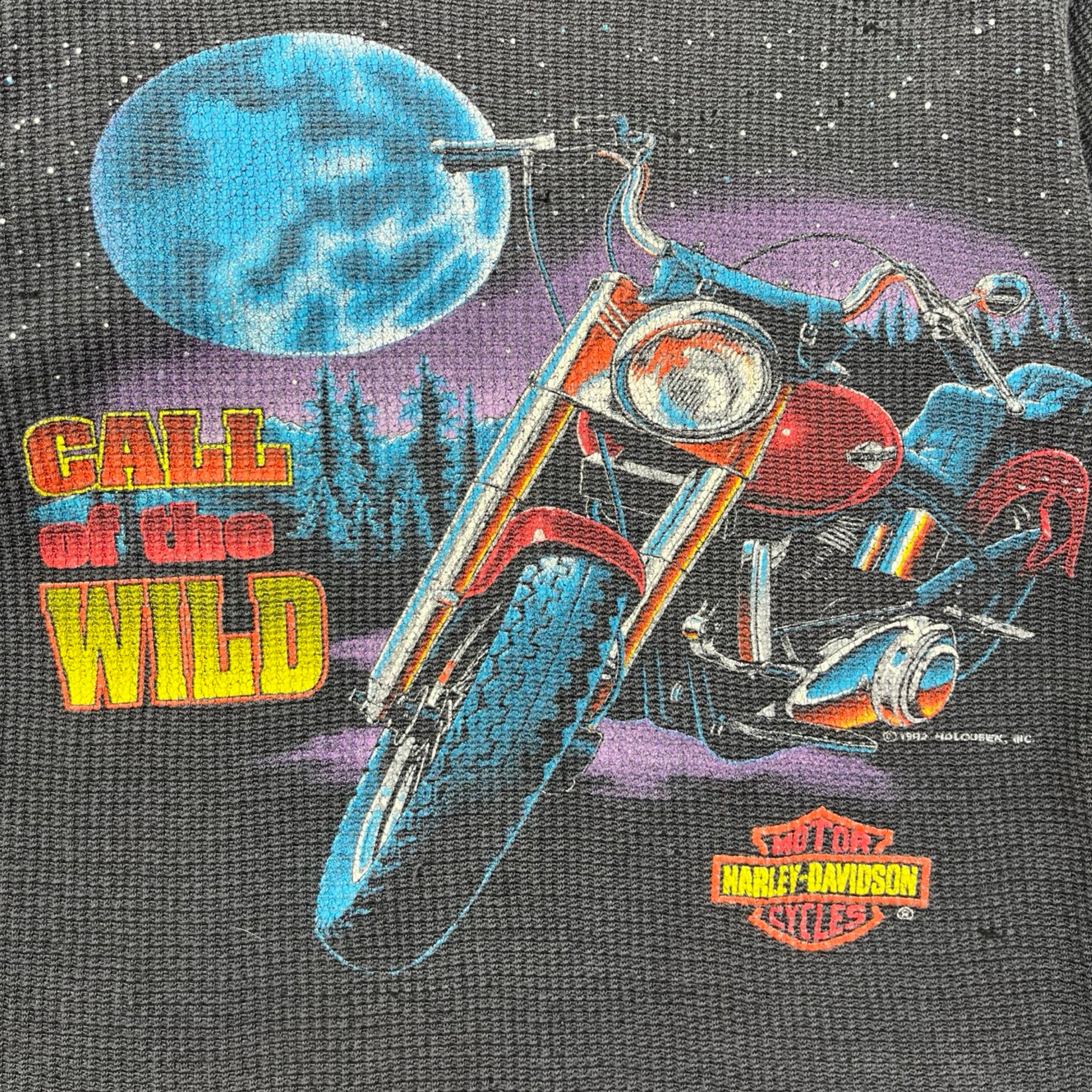Vintage Harley Davidson "Call of the Wild" Thermal Longsleeve