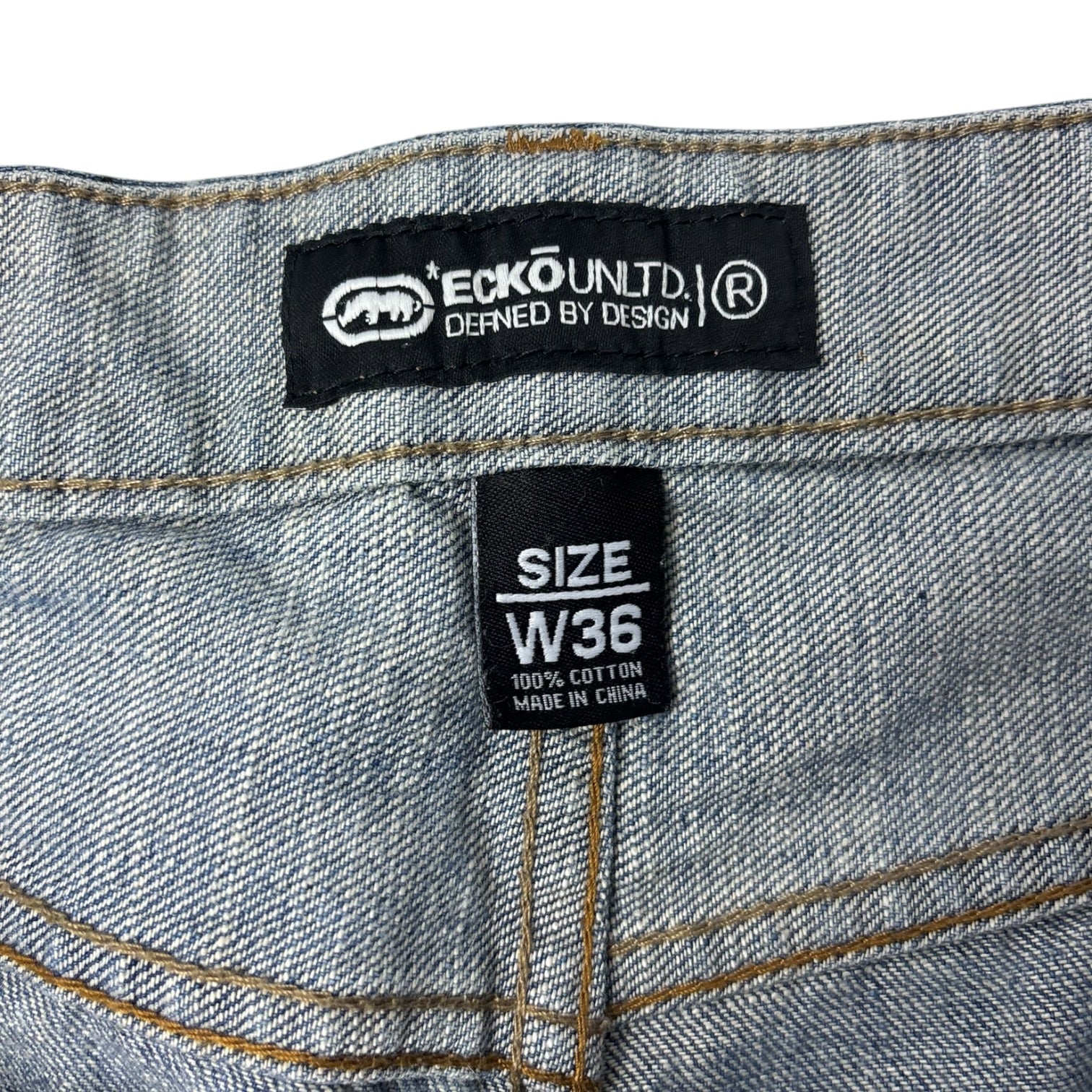 Vintage Y2K Ecko Untld Jean Shorts Medium Washed Blue