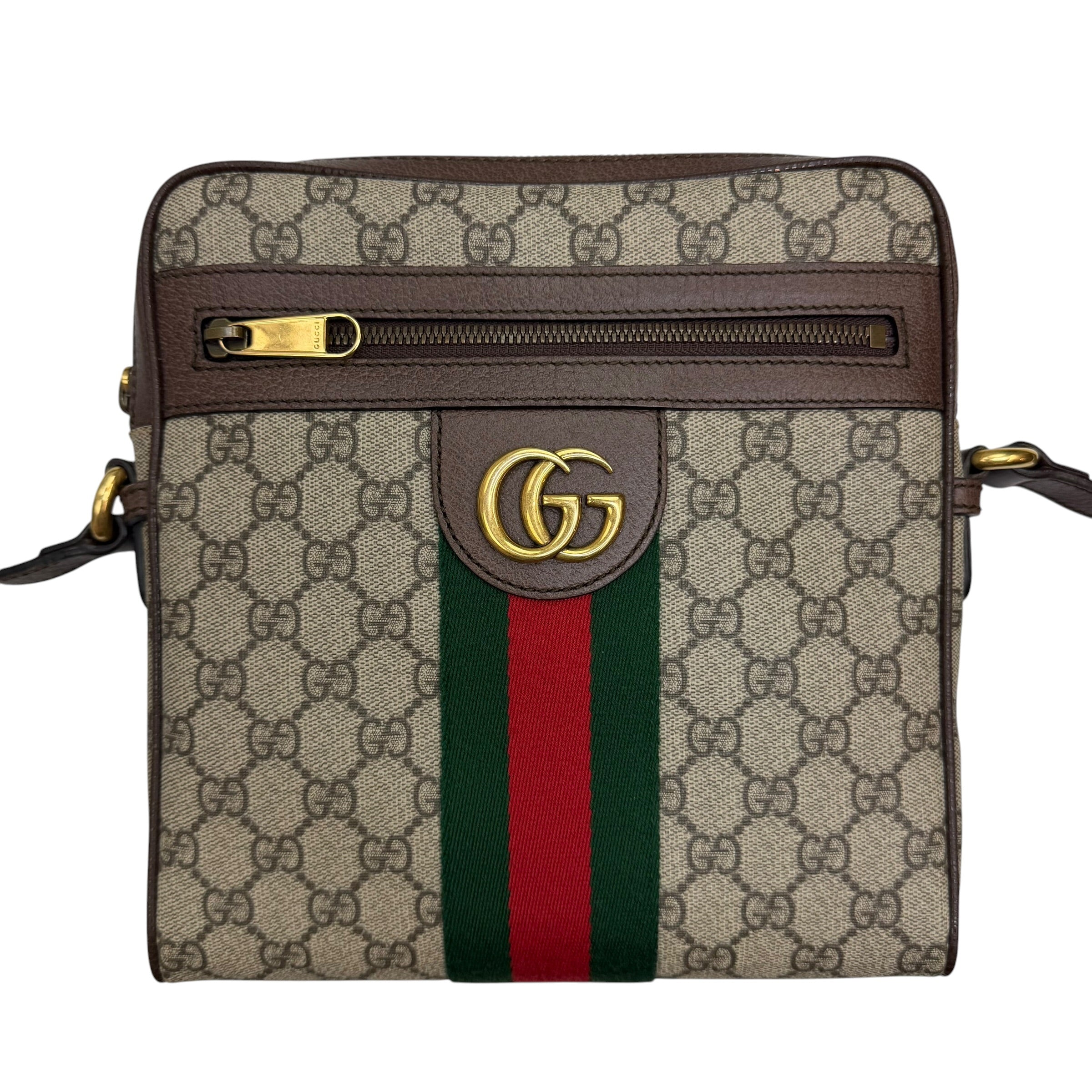 (W) Gucci Ophidia Monogram Small Shoulder Bag Beige