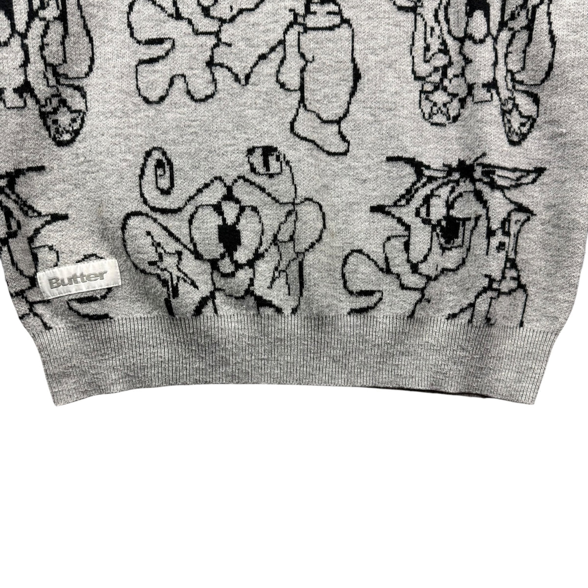 Butter Goods Spray Knit Sweater Grey