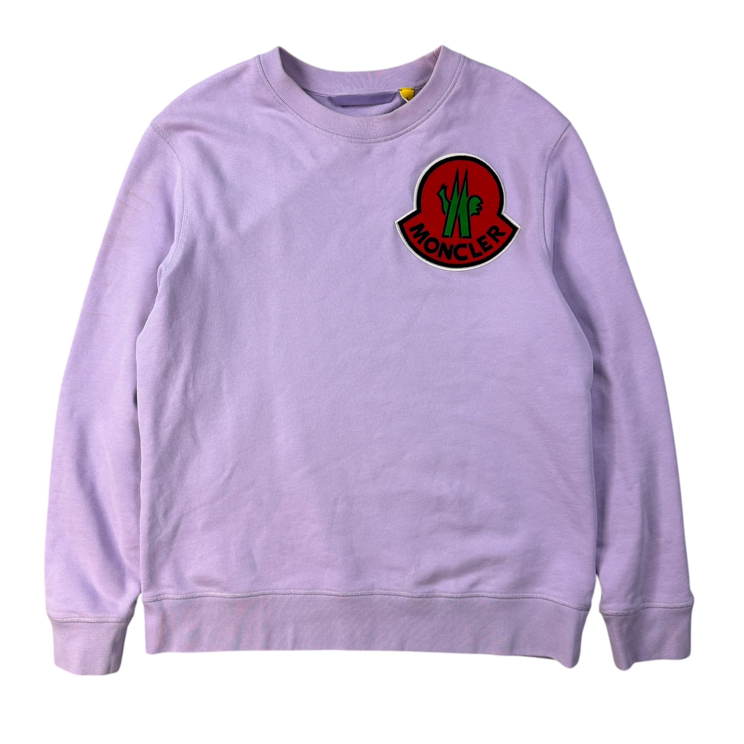 Moncler XL Logo Crewneck Lilac