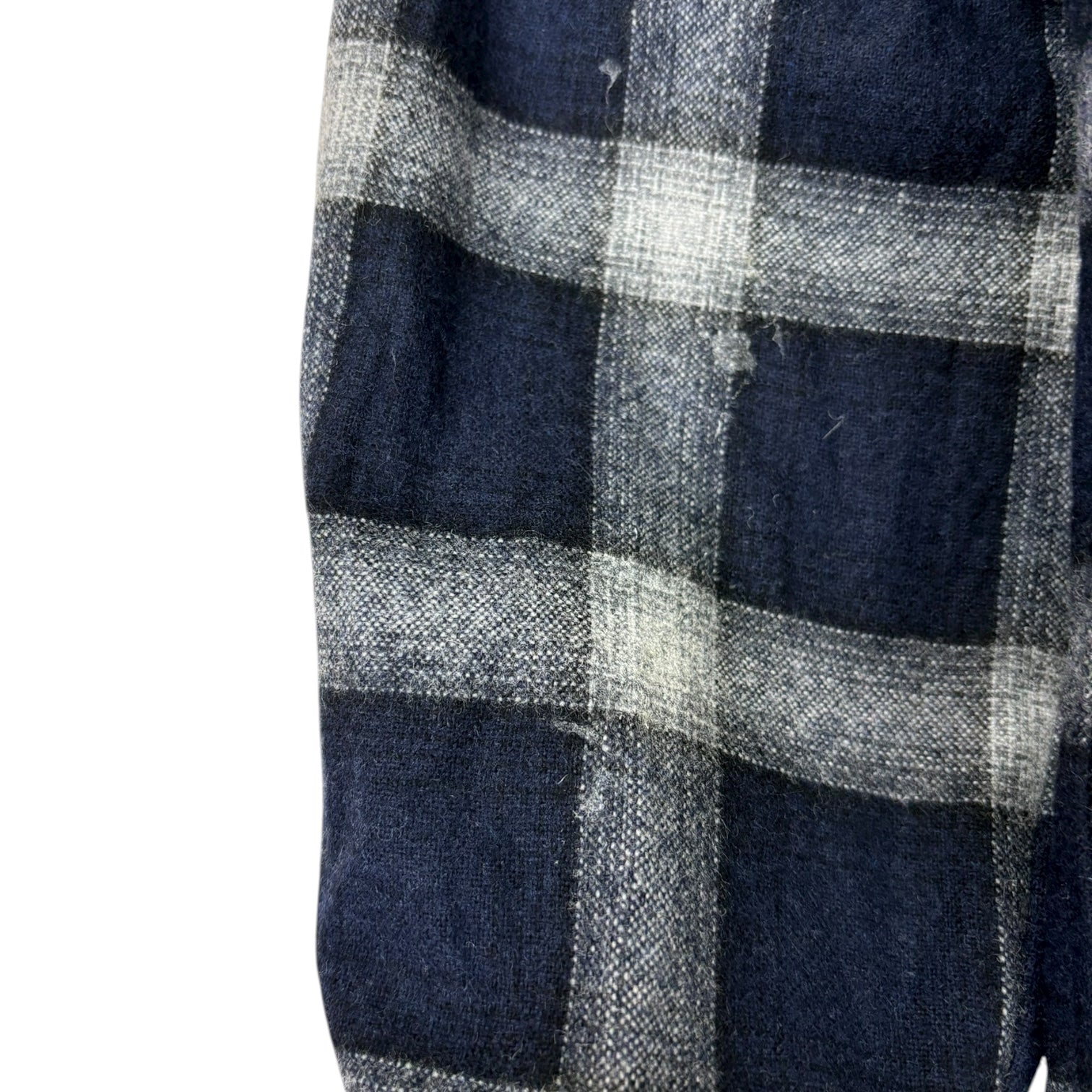 A.P.C. Trek Wool Plaid Overshirt Navy