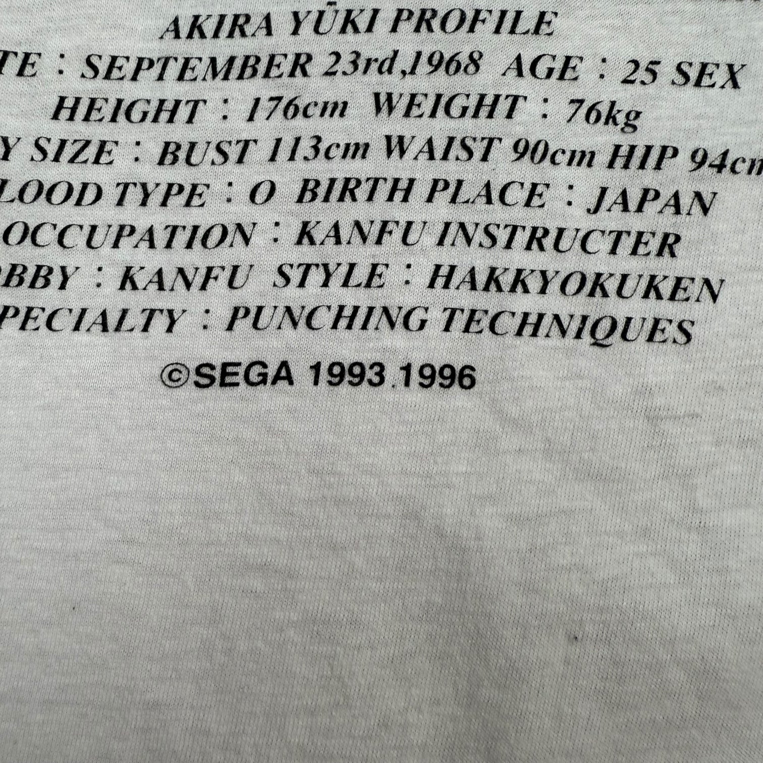 1996 Virtua Fighter 3 Tee White