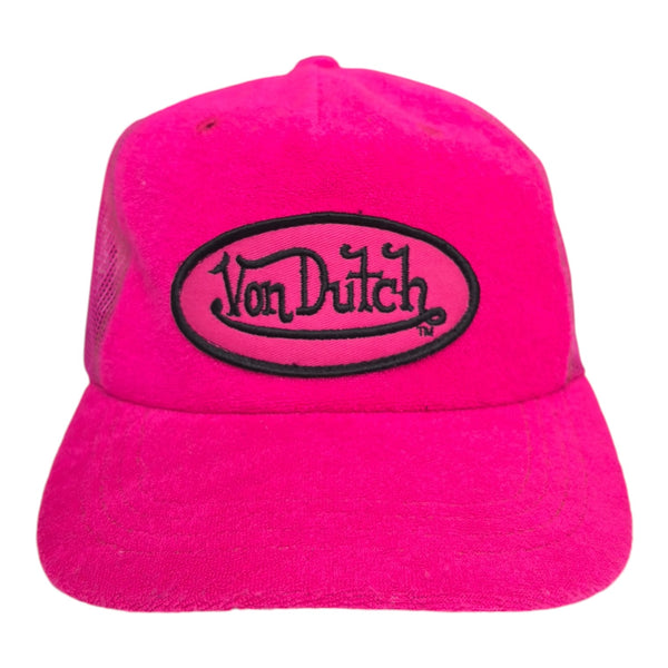 (W) Y2K Von Dutch Trucker Hat Pink