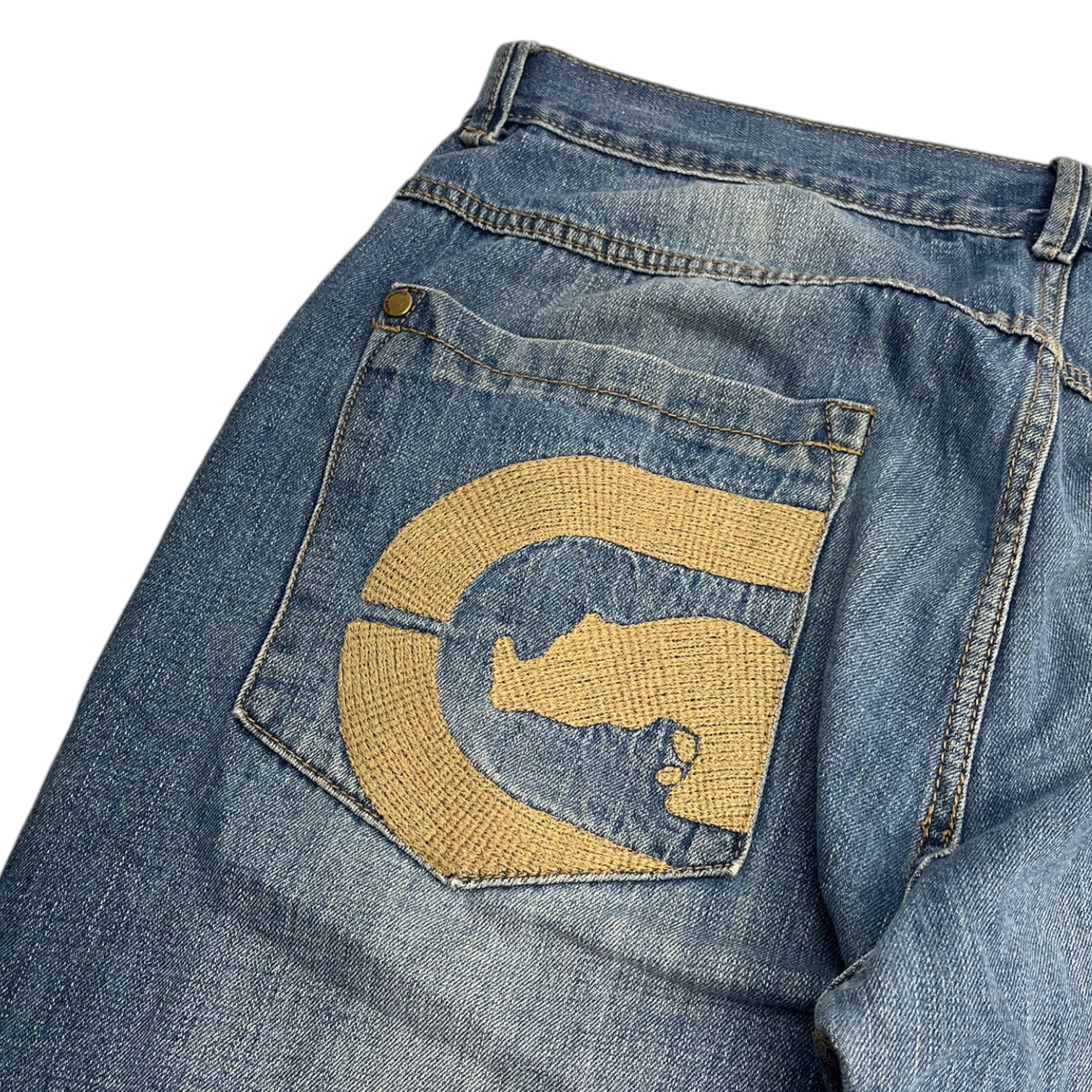 Vintage Y2K Ecko Unlimited Embroidered Denim Jeans