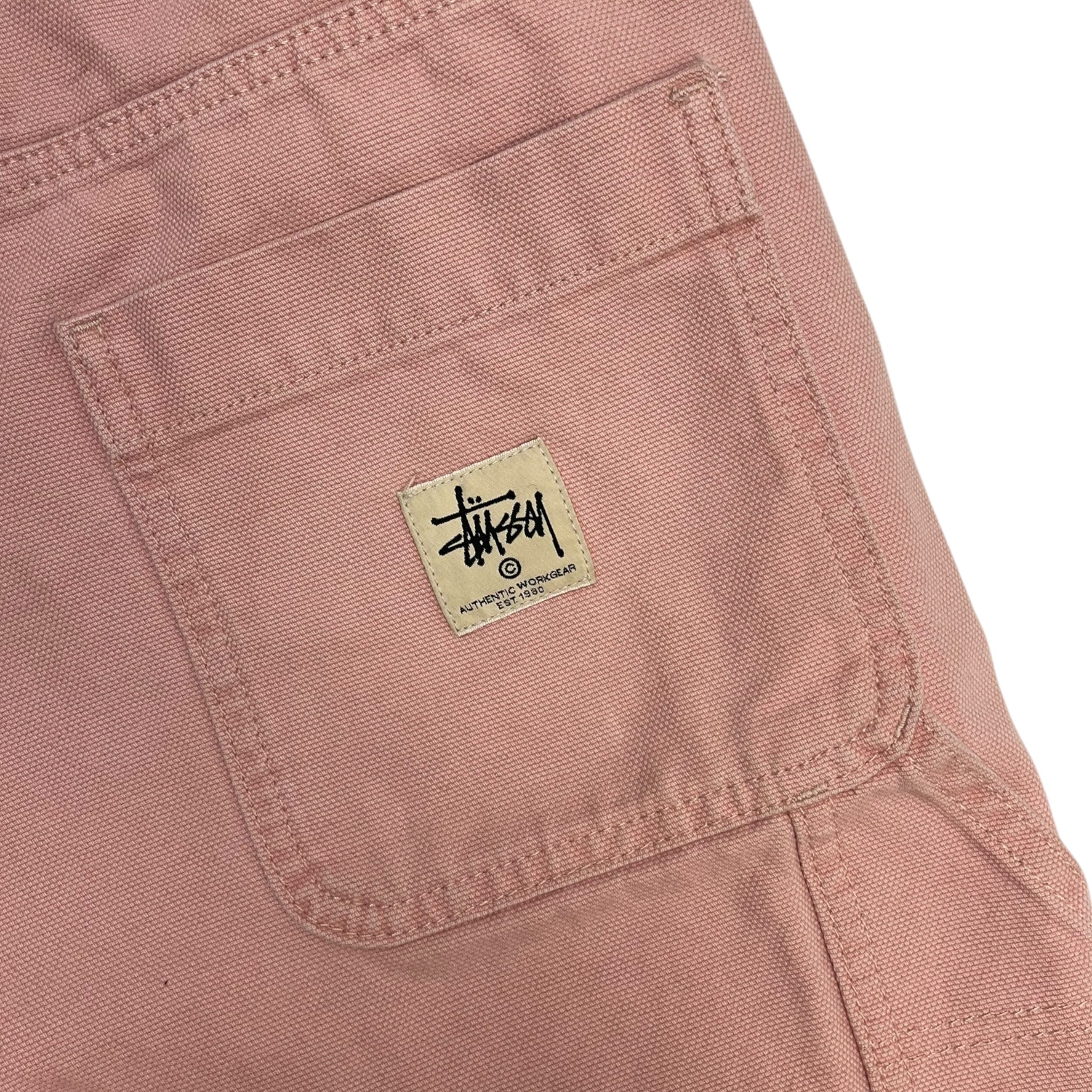 Stussy Canvas Double Knee Work Pant Salmon Pink