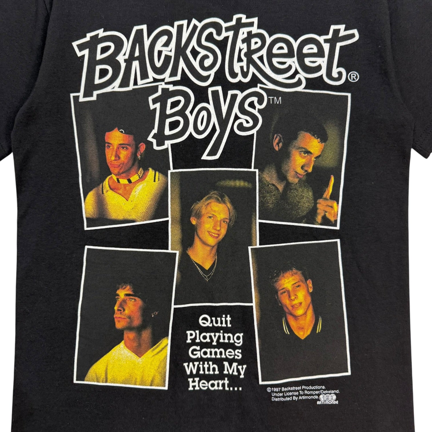 1997 BackStreet Boys ‘Quit Playing Games With My Heart’ Tee Black