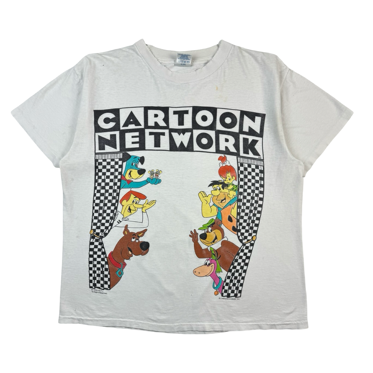 1993 Cartoon Network Characters Behind The Curtain TV Promo T-Shirt
