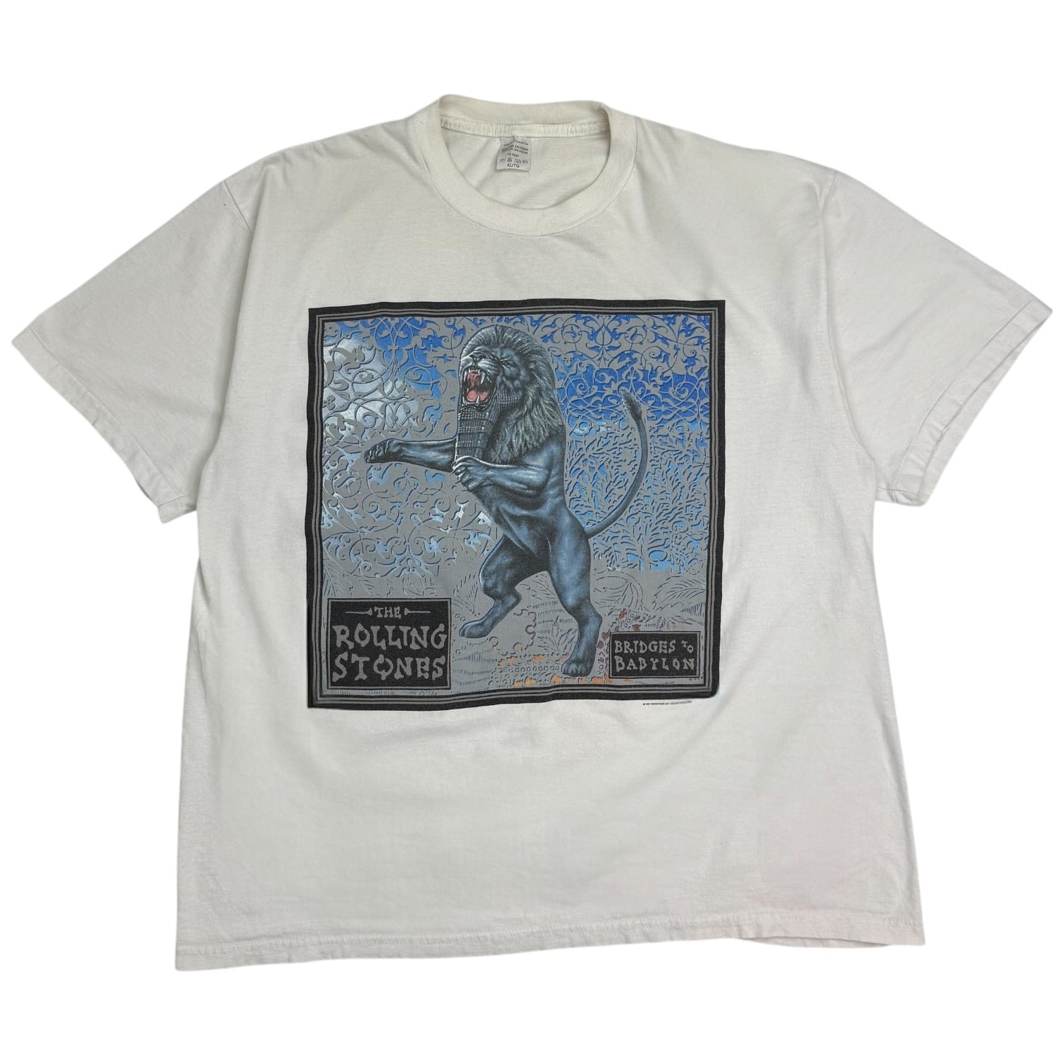 Vintage 1997 Rolling Stones Bridges To Babylon Tour Tee White