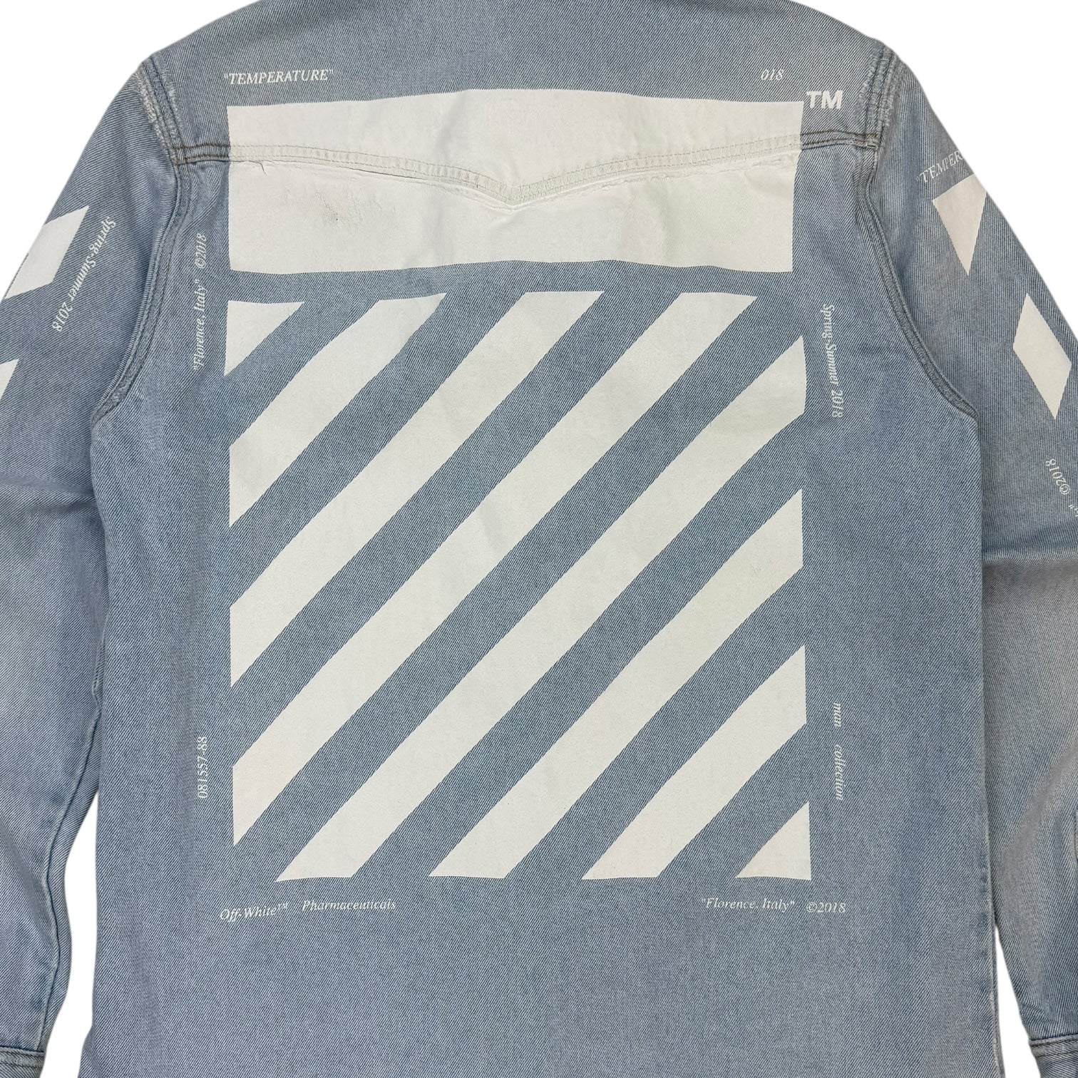 Off-White Temperature Button Up Shirt Light Blue