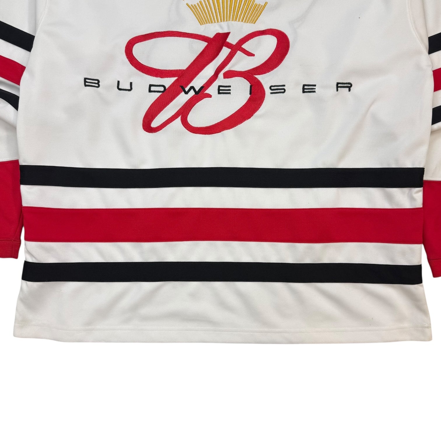 Vintage Budweiser Dale Earnhardt Jr L/S Jersey White/Red